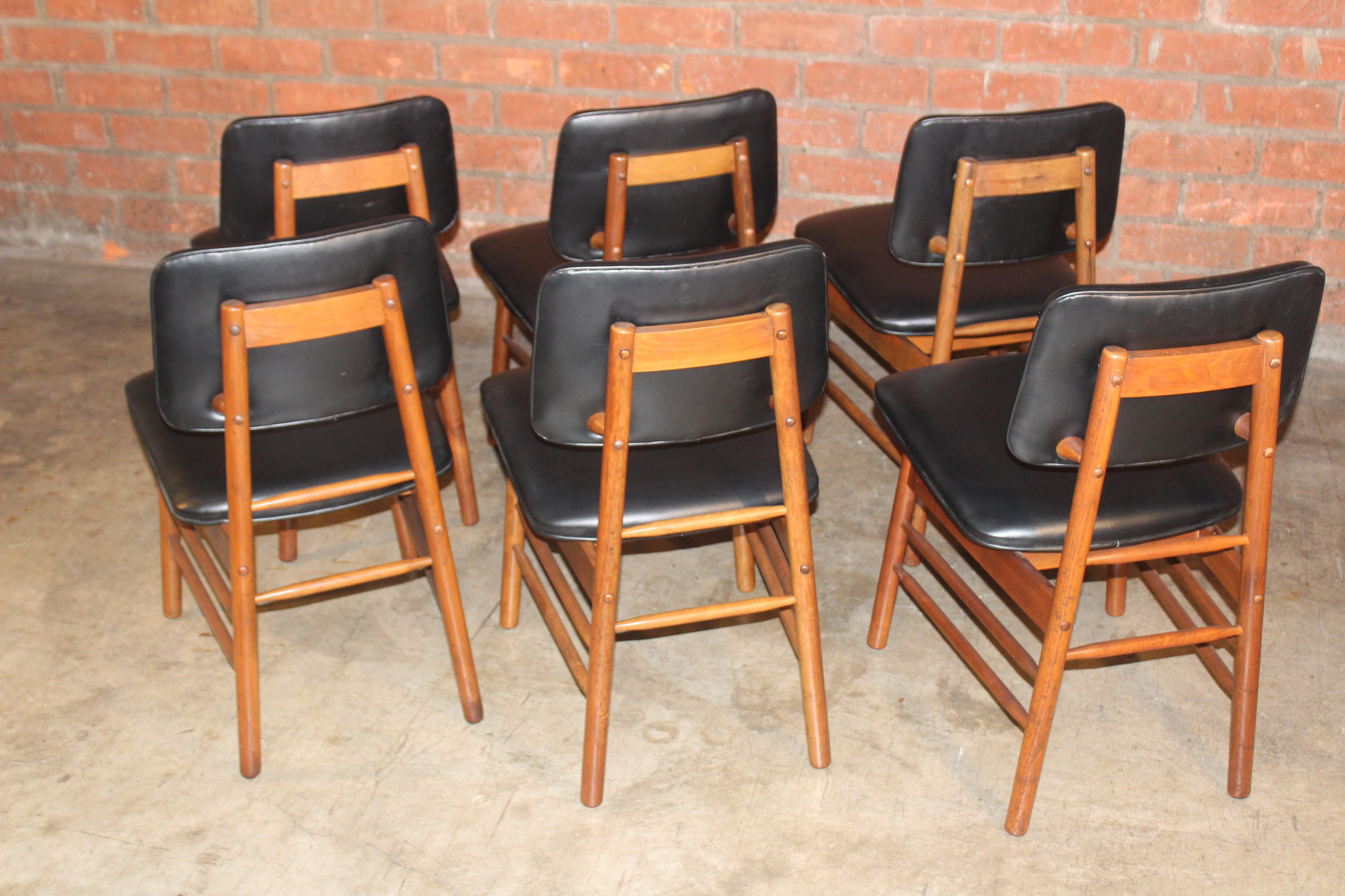 Set of Six Dining Chairs by Greta Grossman, 1950s For Sale 10