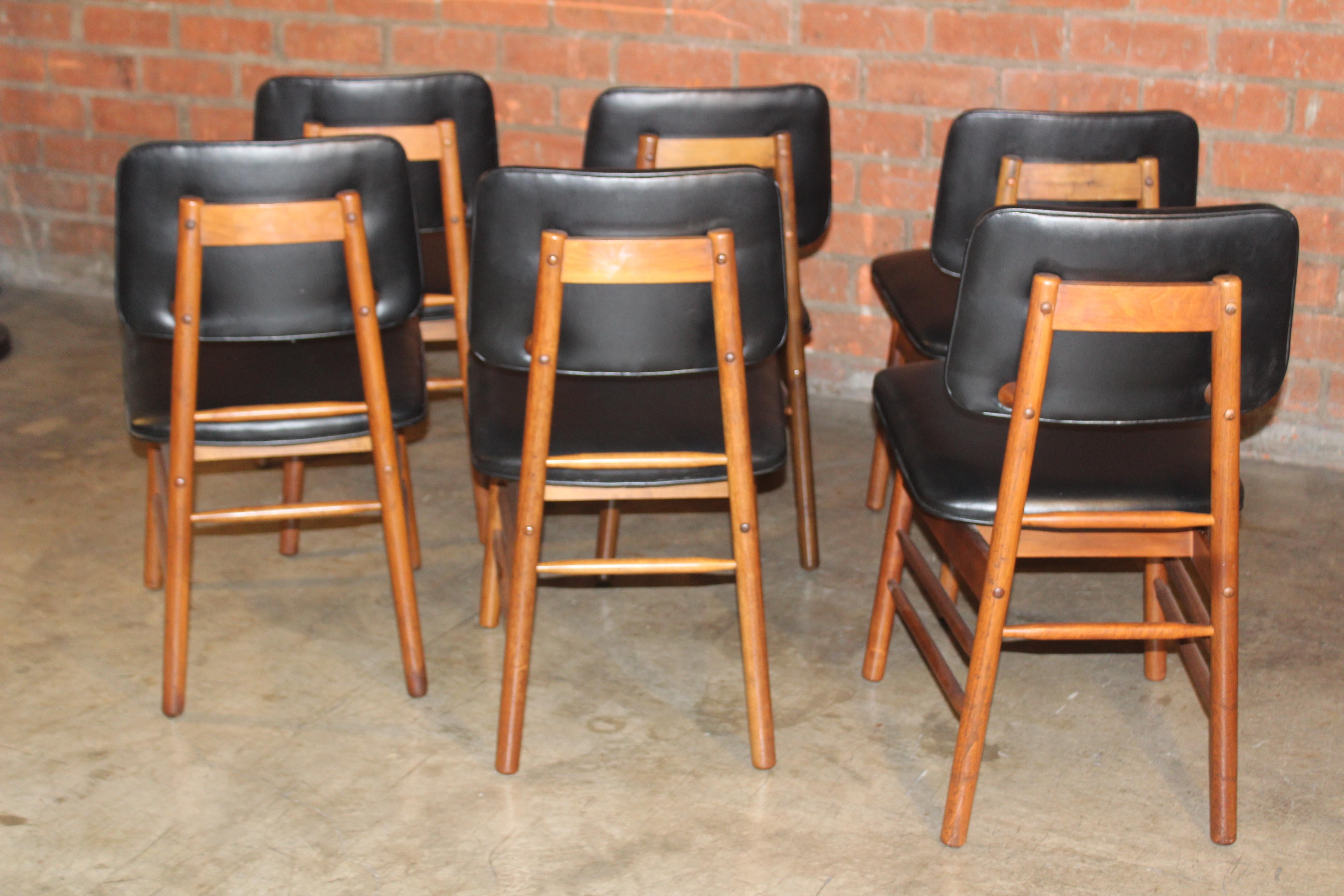 Set of Six Dining Chairs by Greta Grossman, 1950s For Sale 11