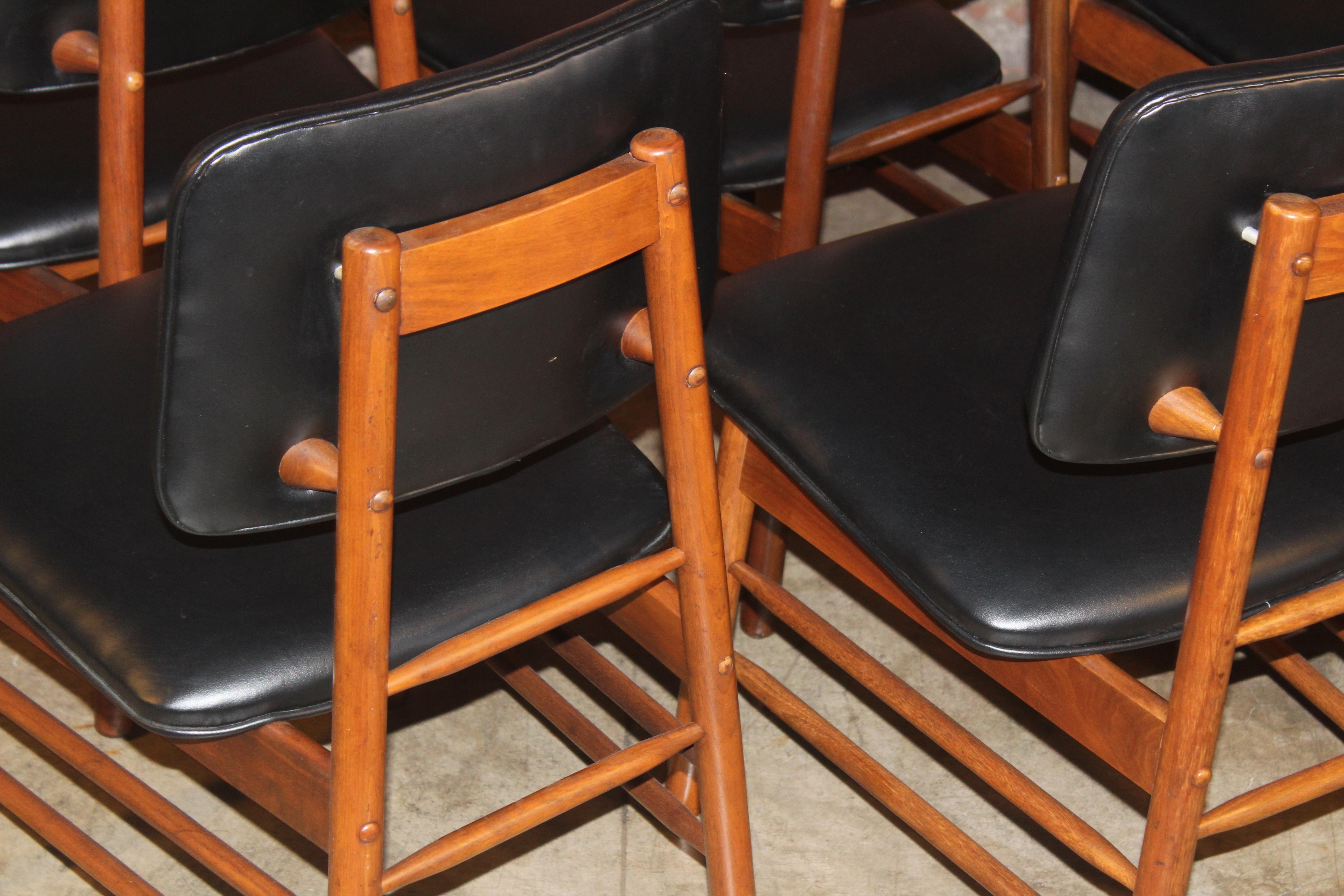 Set of Six Dining Chairs by Greta Grossman, 1950s For Sale 12