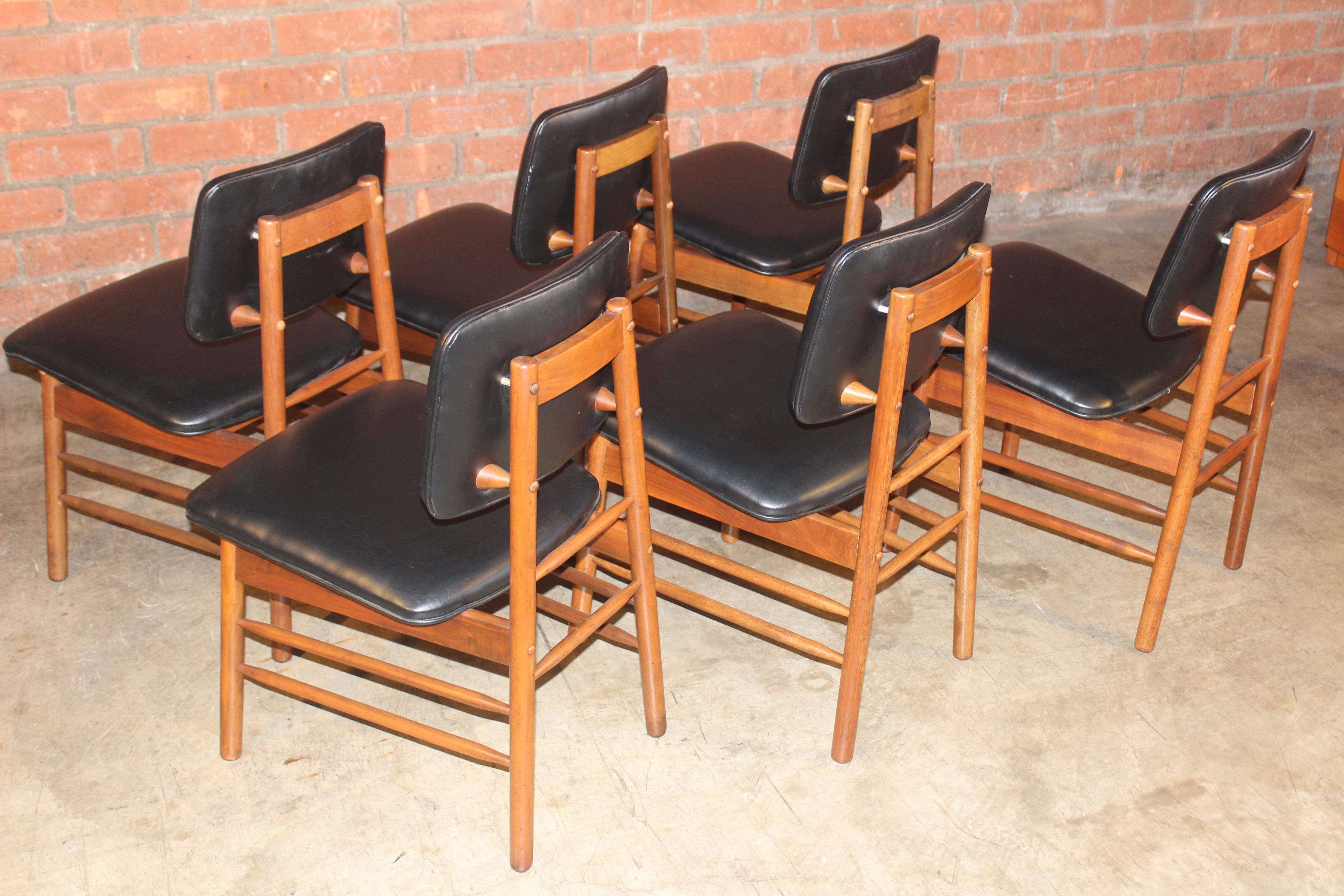 Set of Six Dining Chairs by Greta Grossman, 1950s For Sale 13