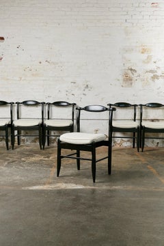 Set of Six Dining Chairs by Guillerme et Chambron