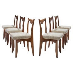 Set of Six Dining Chairs by Guillerme et Chambron, France 1960s