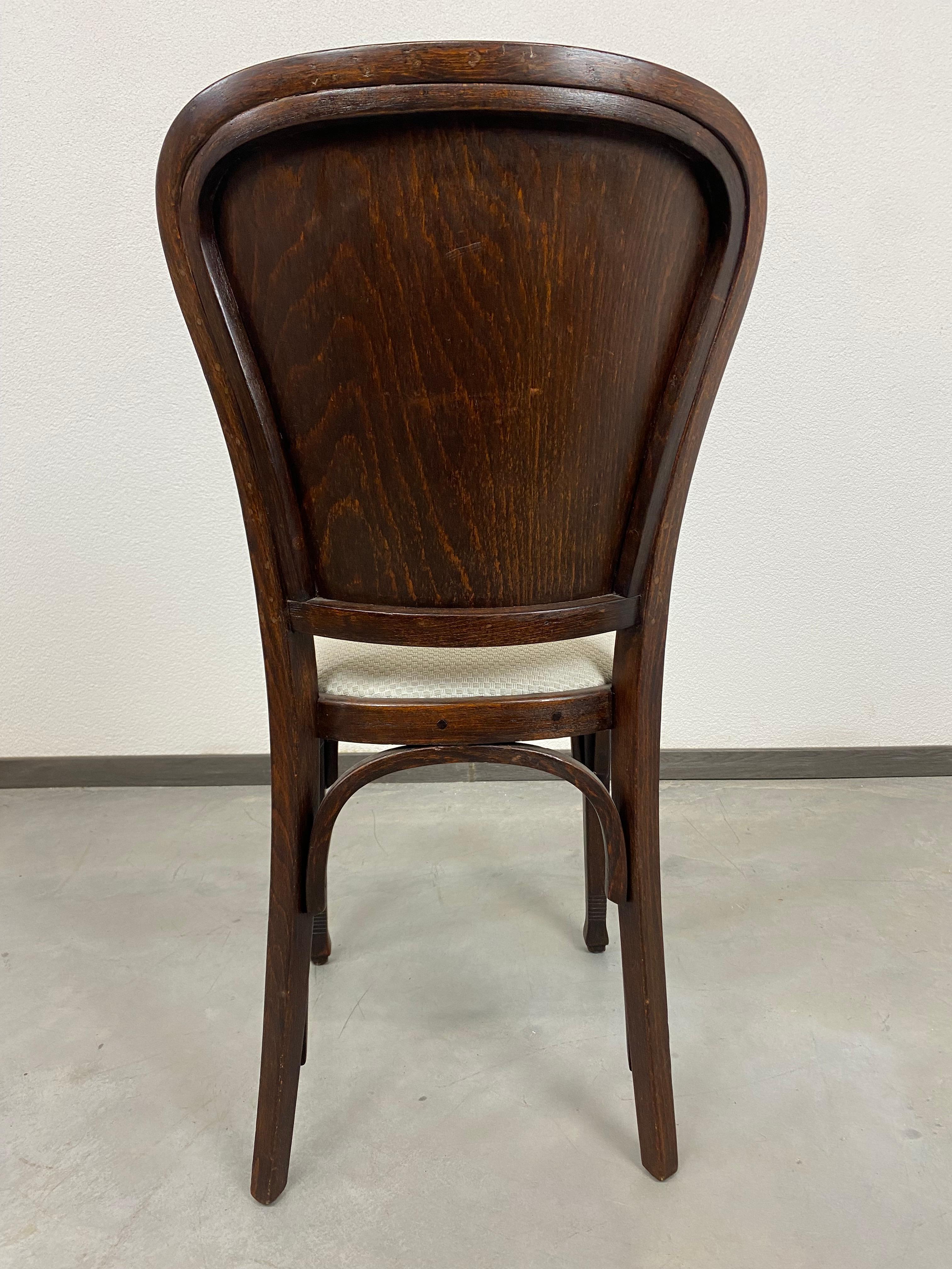 Set of Six Dining Chairs by Gustav Siegel for Thonet For Sale 4