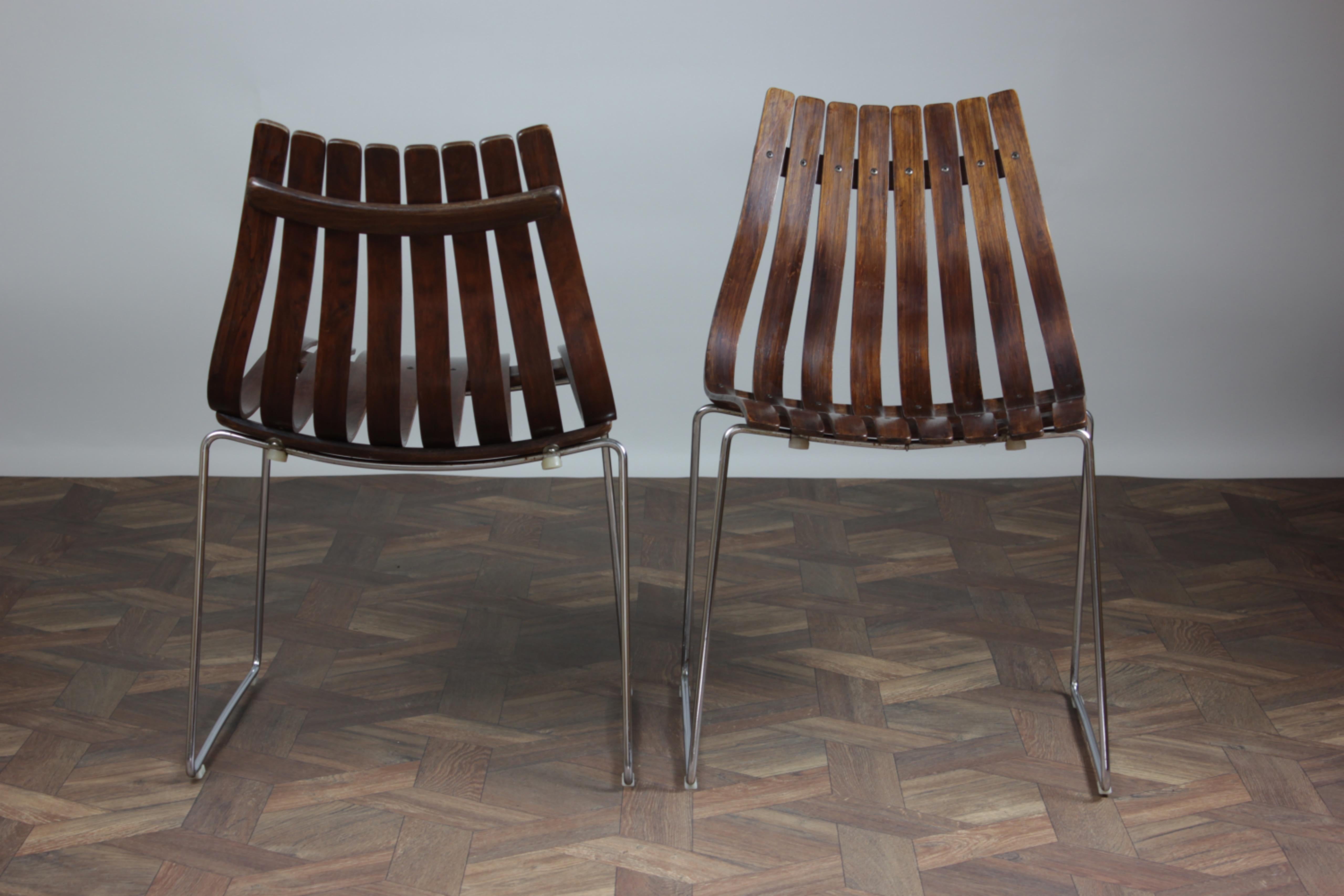 Set of Six Mid Century Modern Dining Chairs by Hans Brattrud for Hove Møbler 3