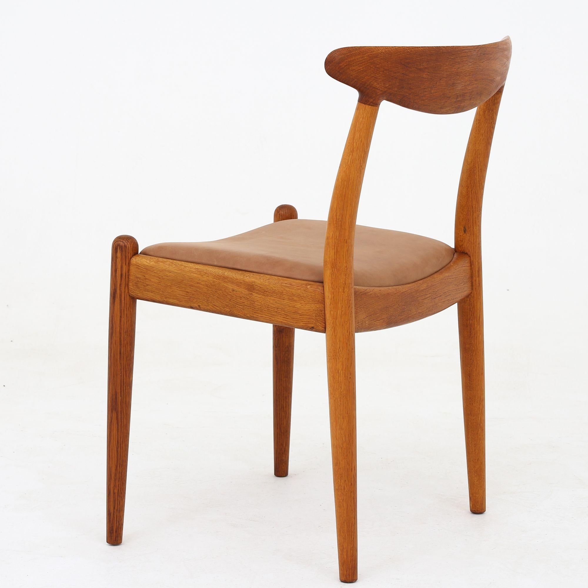 Scandinavian Modern Set of Six Dining Chairs by Hans J. Wegner