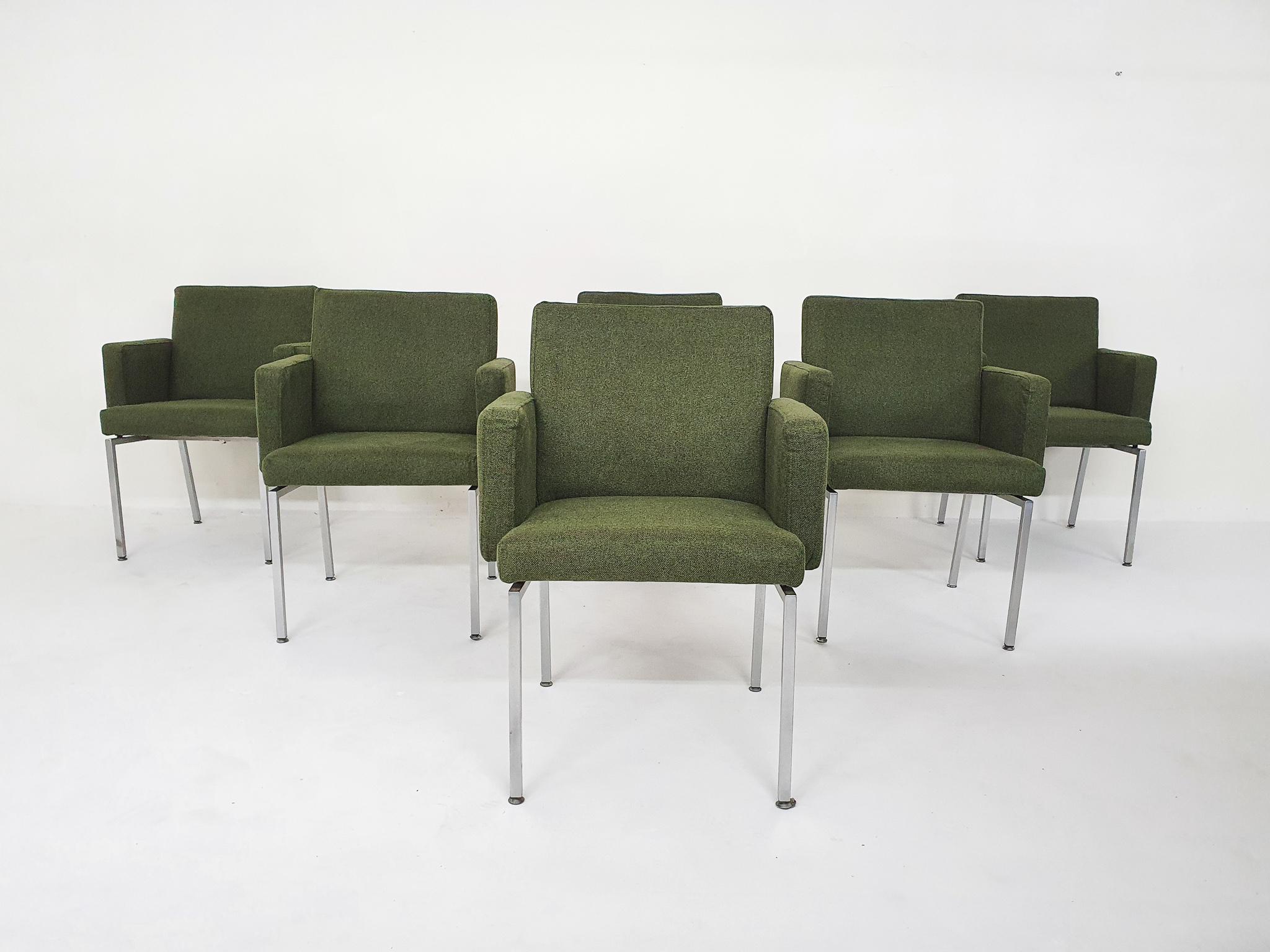Mid-Century Modern Set of Six Dining Chairs by Hein Salomonson for AP Originals, NL 1960's