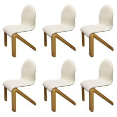 Set of Six Dining Chairs by Jean Louis Berthet for Mobilier National 1966 France