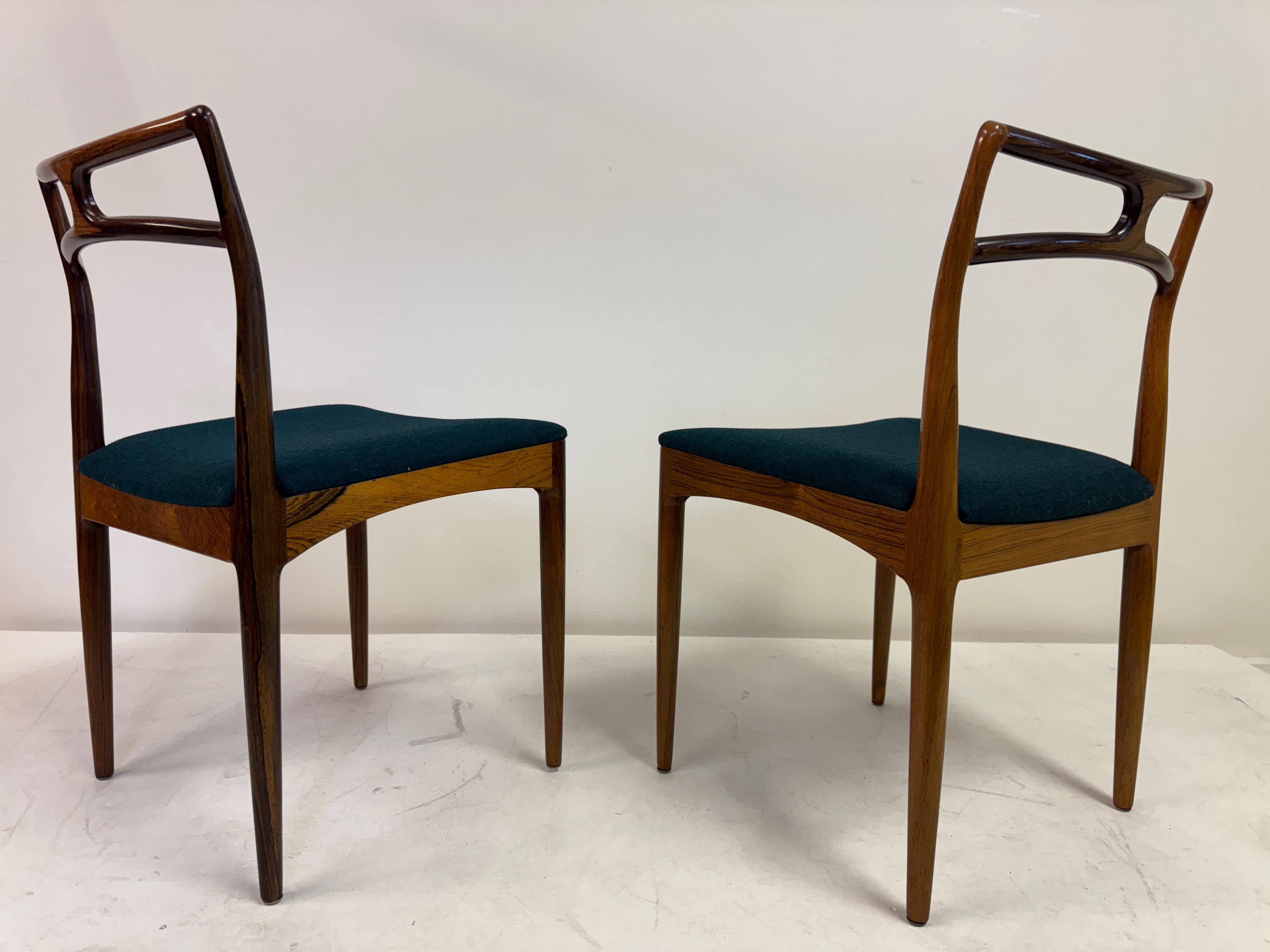 Set di sei sedie da pranzo di Johannes Andersen per Christian Linneberg, Danimarca in vendita 4