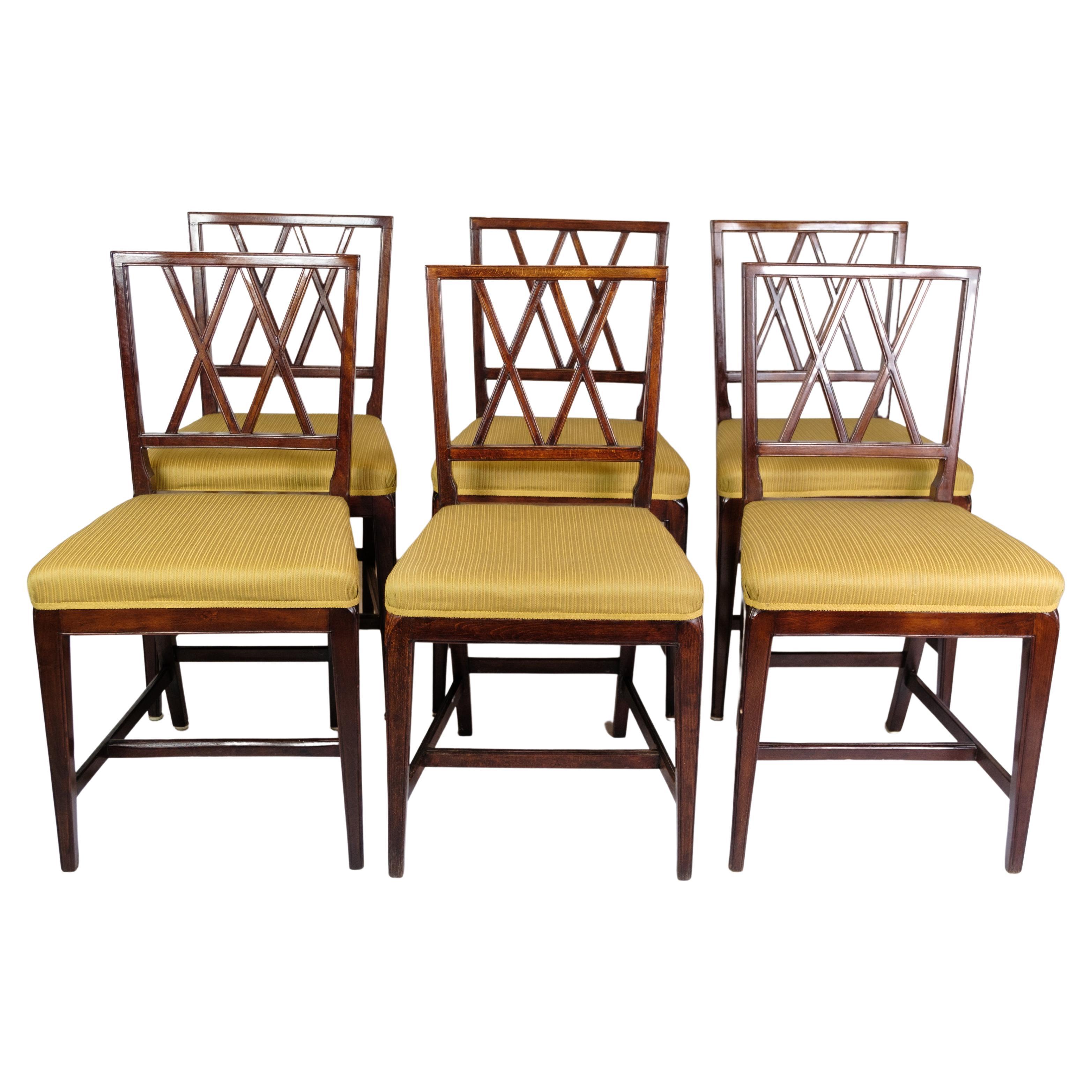 Set of six Dining Chairs by Ole Wanscher for A.J. Iversen from 1950s.