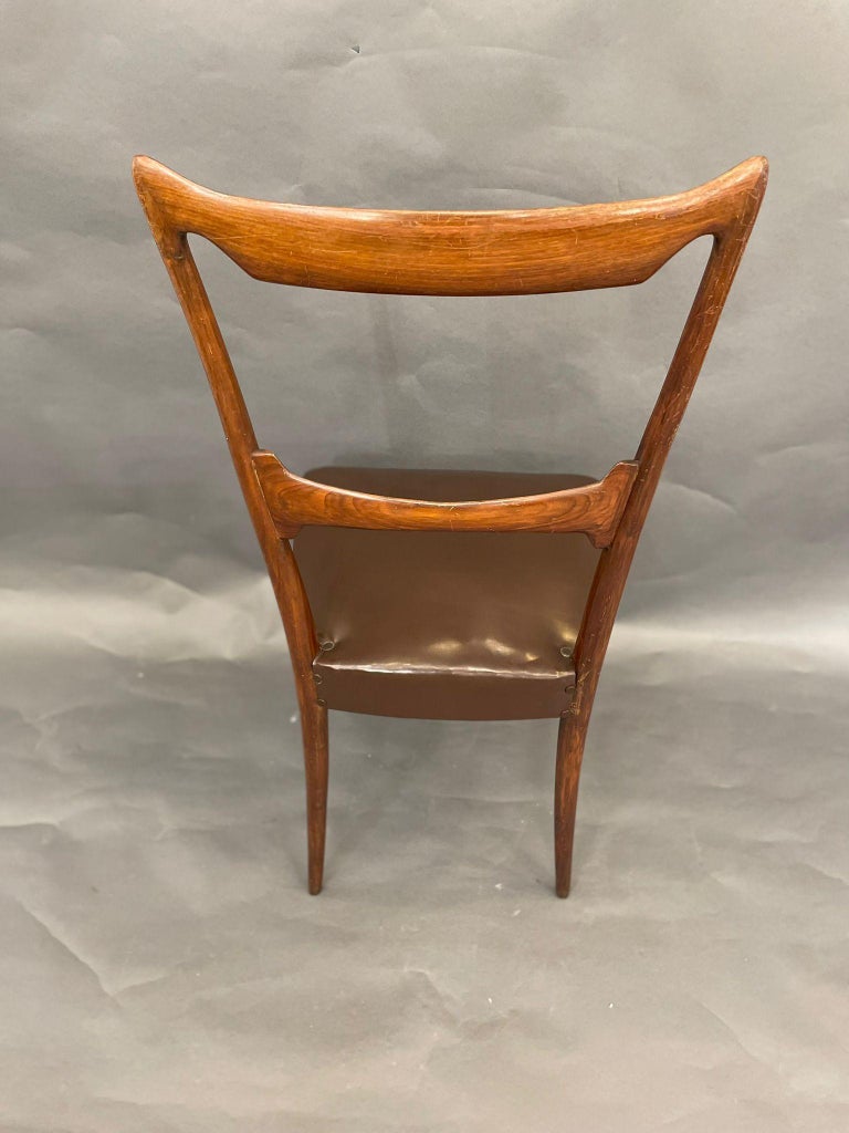 Mid-20th Century Set of Six Dining Chairs by Paolo Buffa, Italy 1950s For Sale