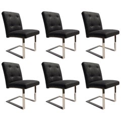 Juego de seis sillas de comedor de Paul Evans para Directional, Mid-Century Modern