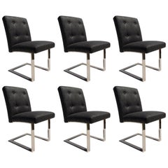 Set of Six Dining Chairs by Paul Evans for Directional, Mid-Century Modern