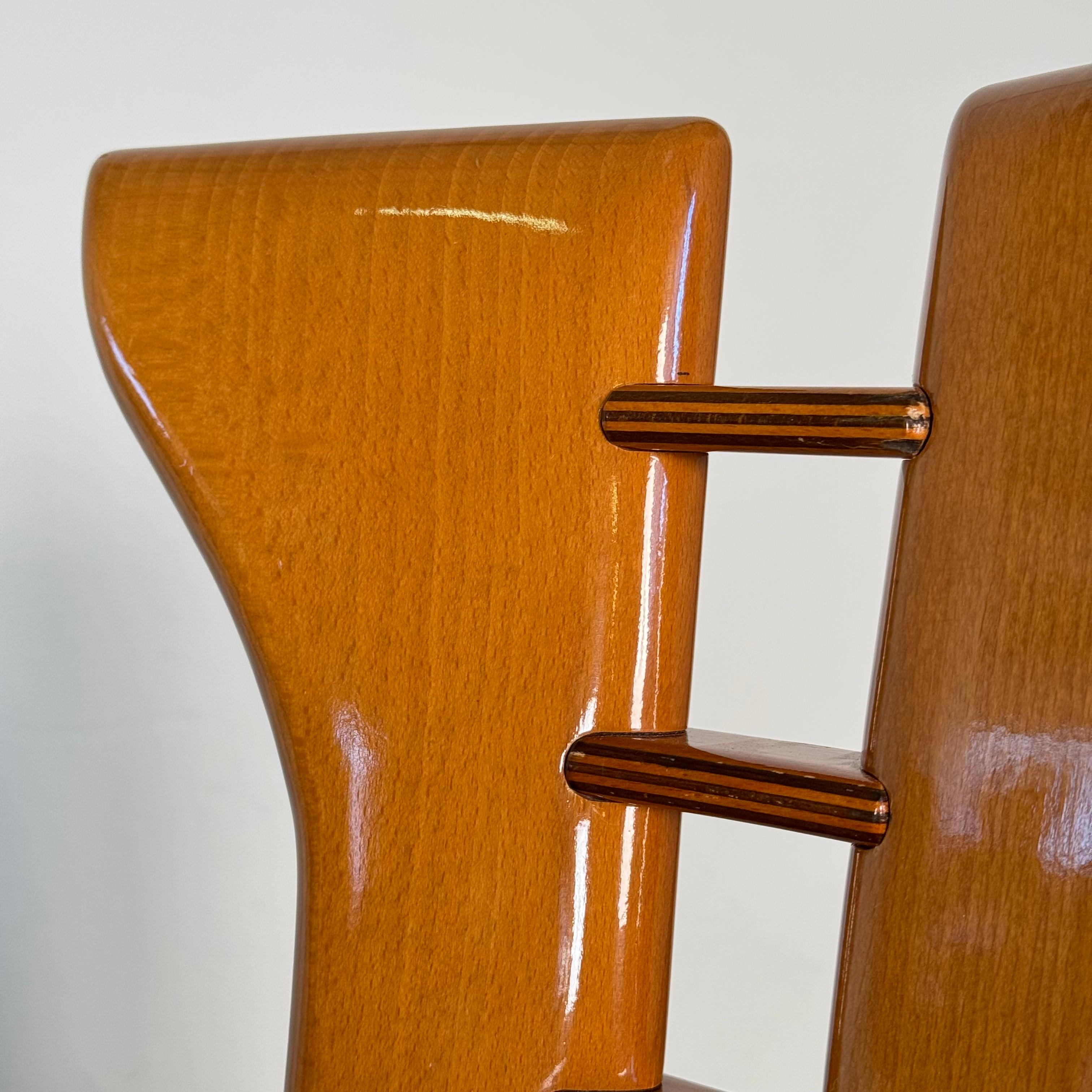 Set di sei sedie da pranzo di Pierre Cardin per Rimaldi, fine anni '70 in vendita 12