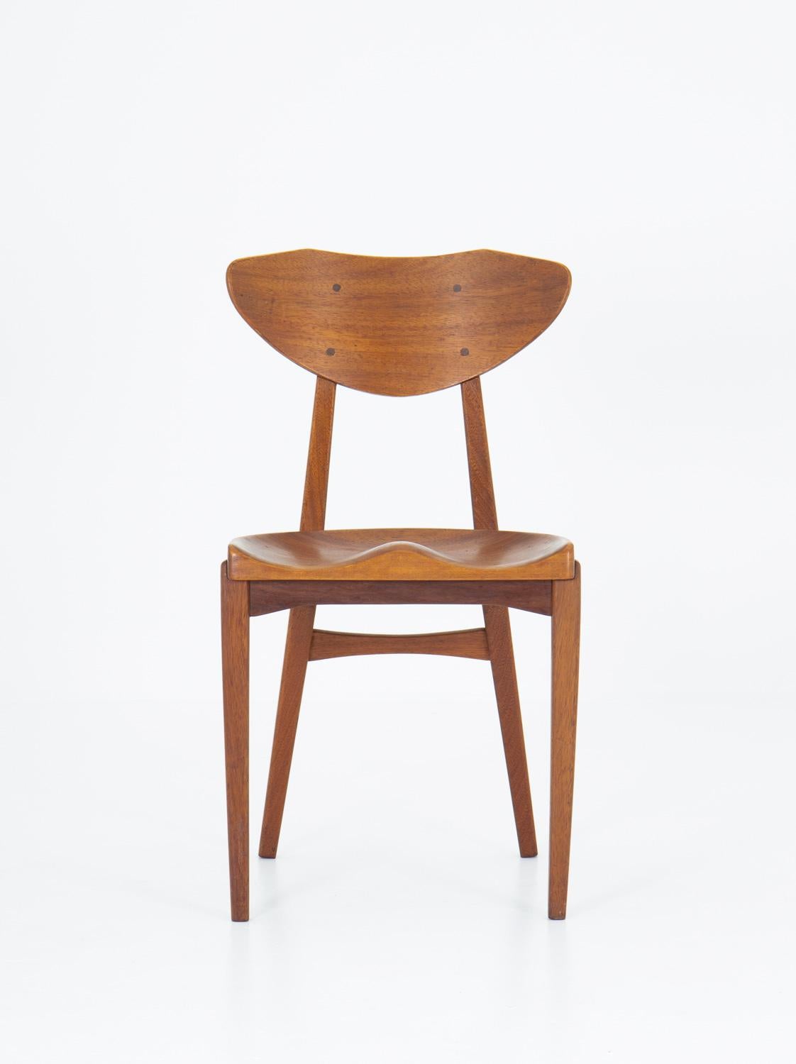 Danish Set of Six Dining Chairs by Richard Jensen and Kjaerulff Rasmussen For Sale