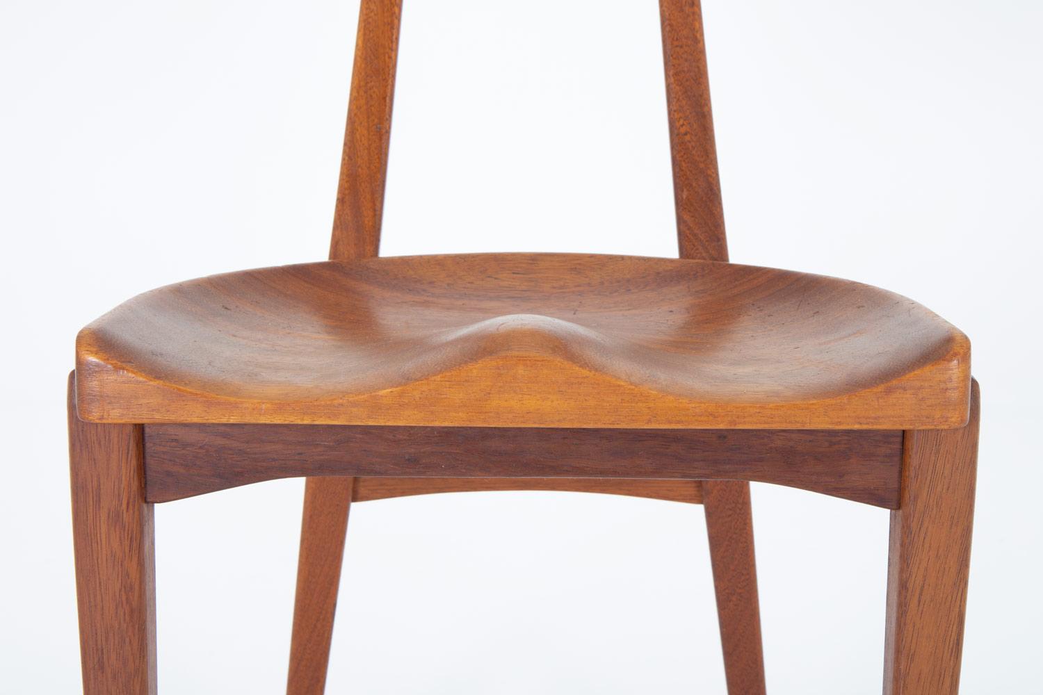 Teak Set of Six Dining Chairs by Richard Jensen and Kjaerulff Rasmussen For Sale