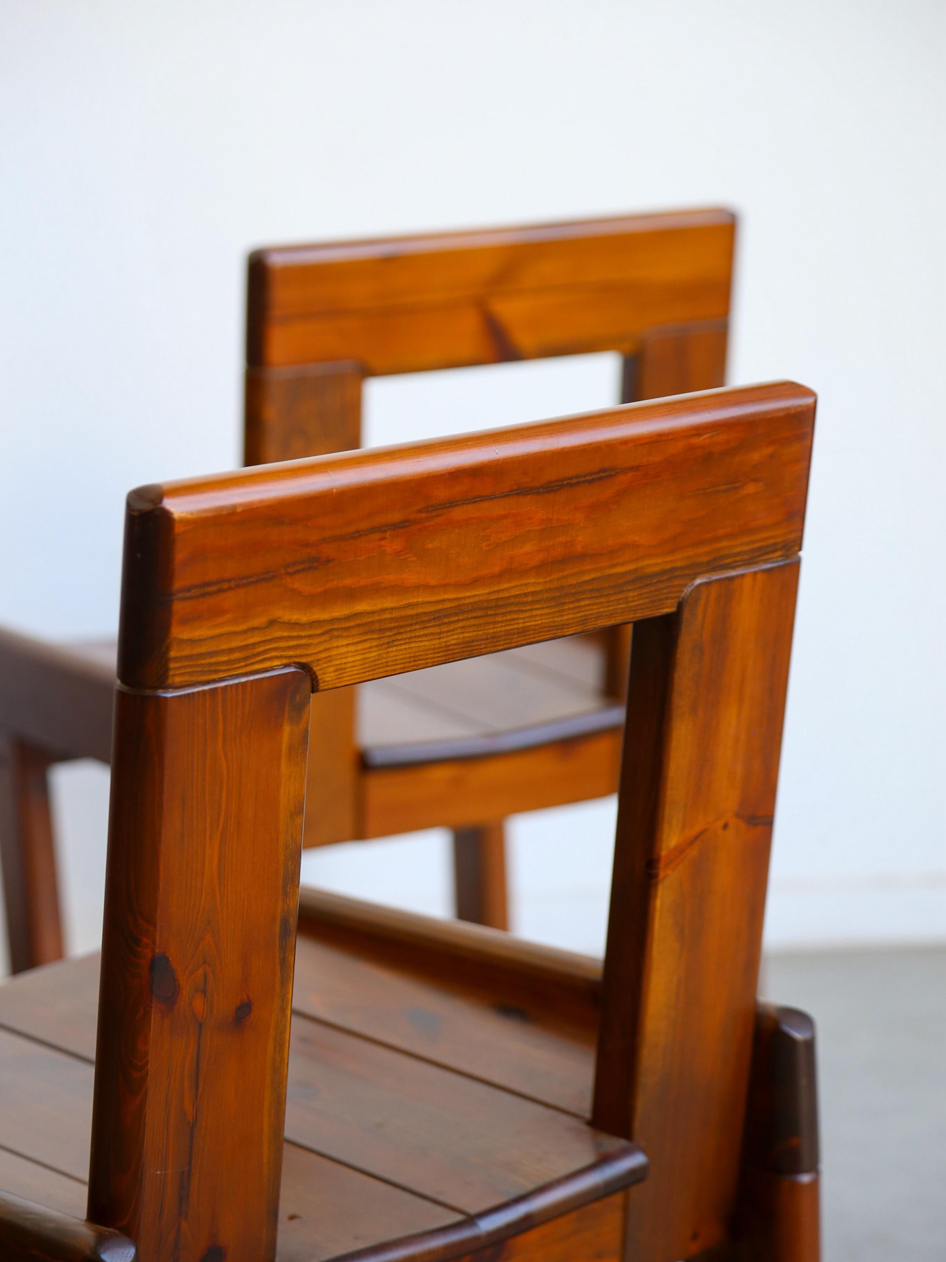 Set of Six Dining Chairs by Silvio Coppola for Fratelli Montina 1970s For Sale 5