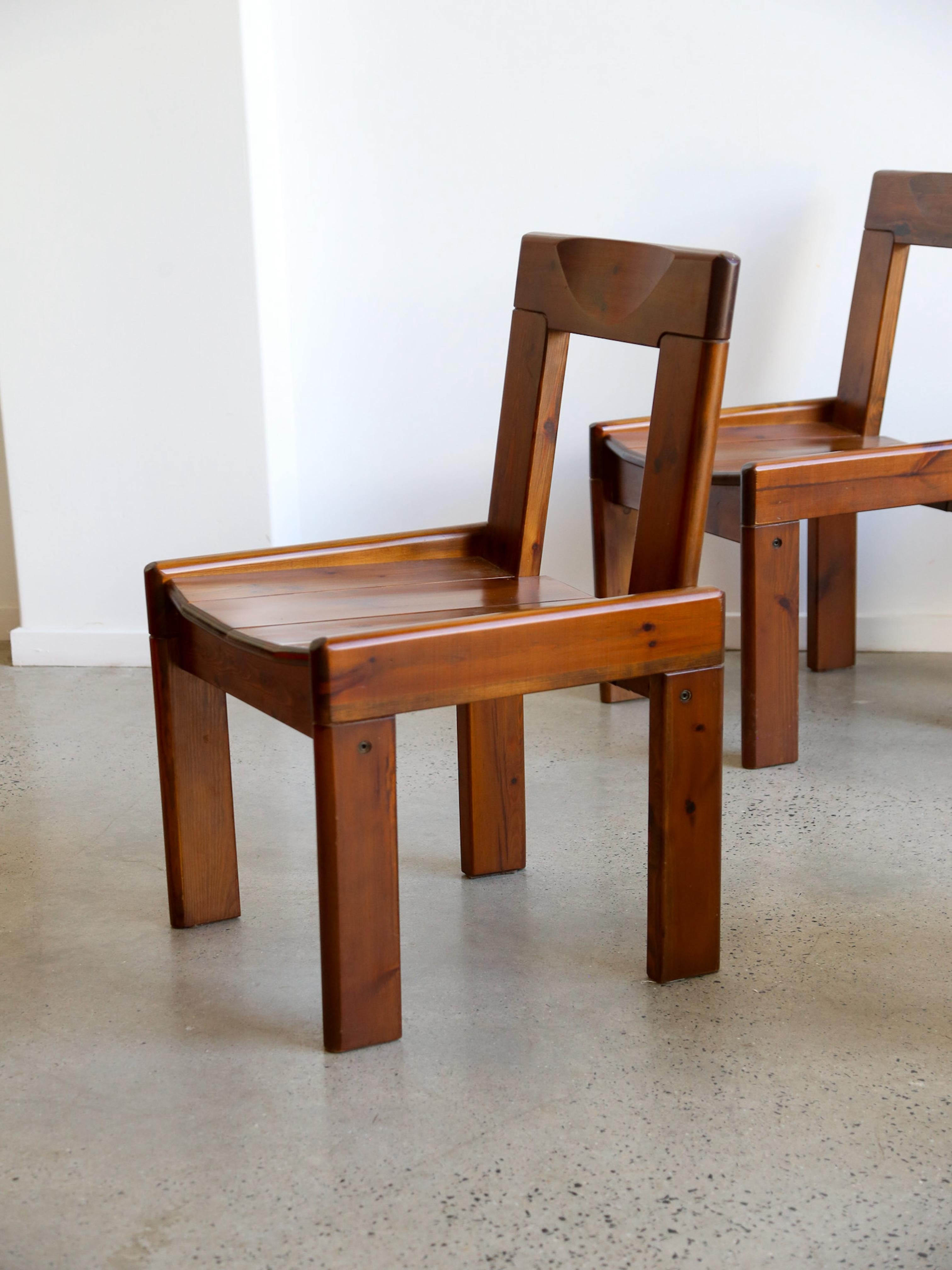 Set of Six Dining Chairs by Silvio Coppola for Fratelli Montina 1970s For Sale 7