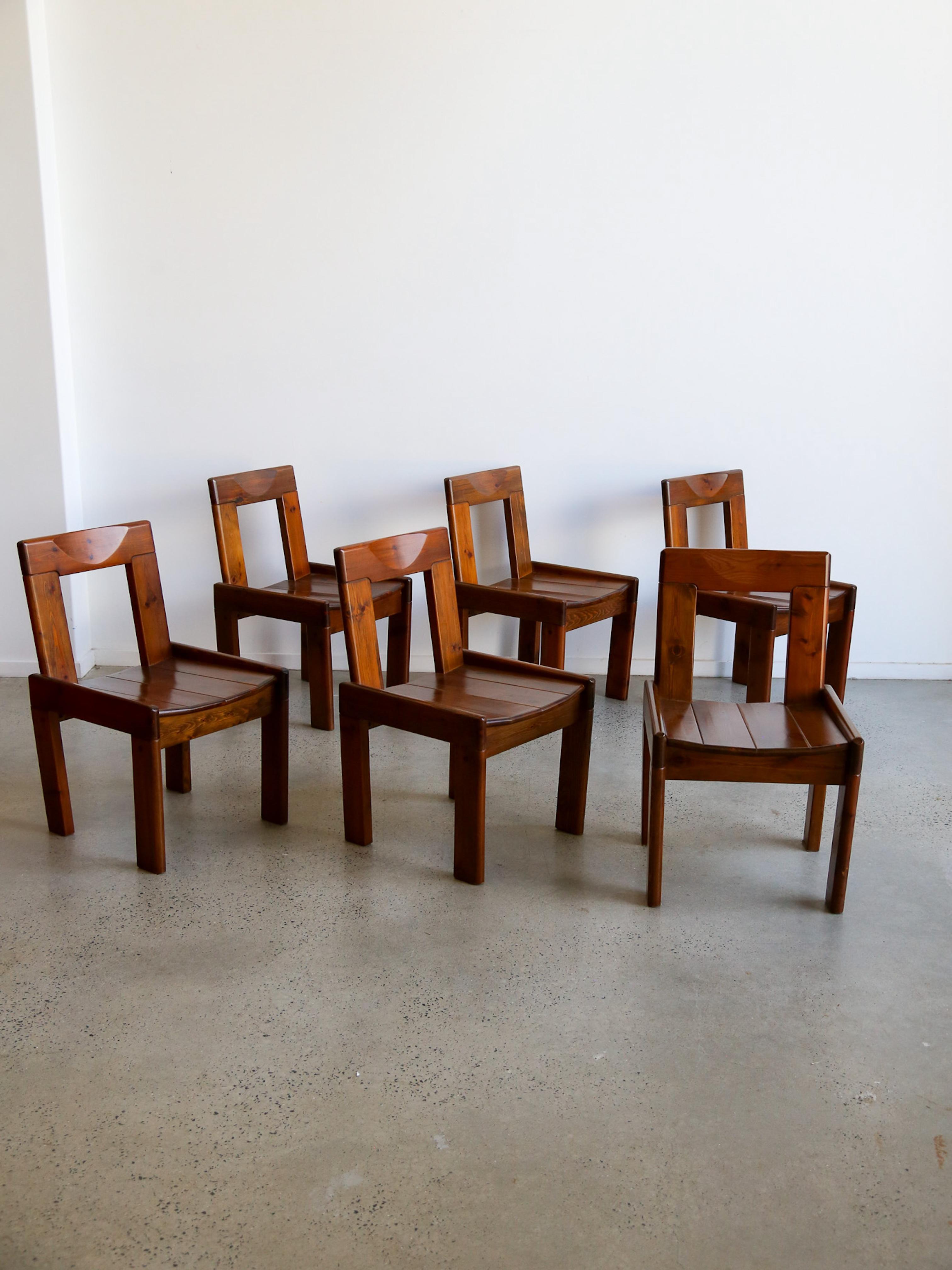 Set of Six Dining Chairs by Silvio Coppola for Fratelli Montina 1970s For Sale 12