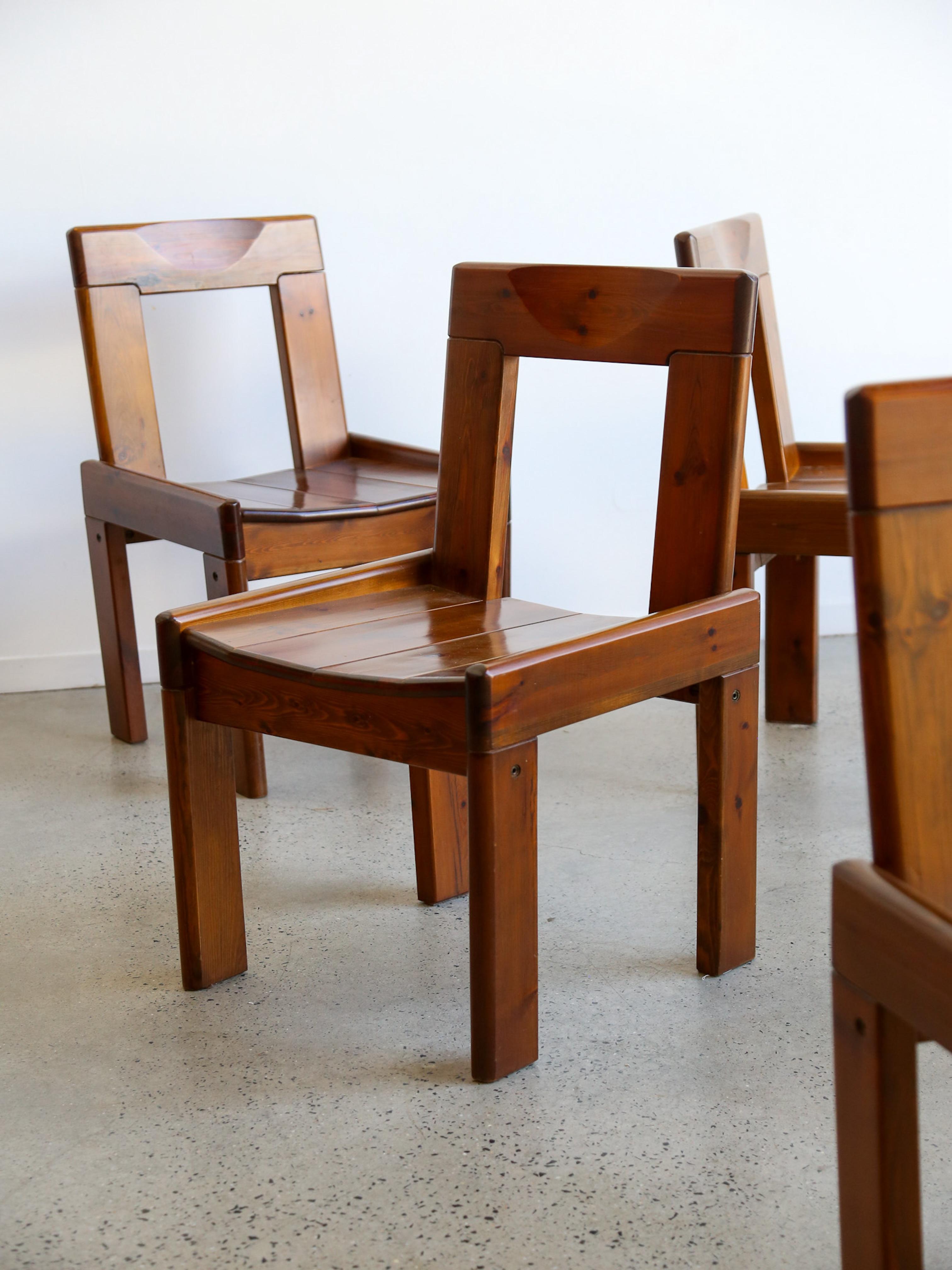 Late 20th Century Set of Six Dining Chairs by Silvio Coppola for Fratelli Montina 1970s For Sale