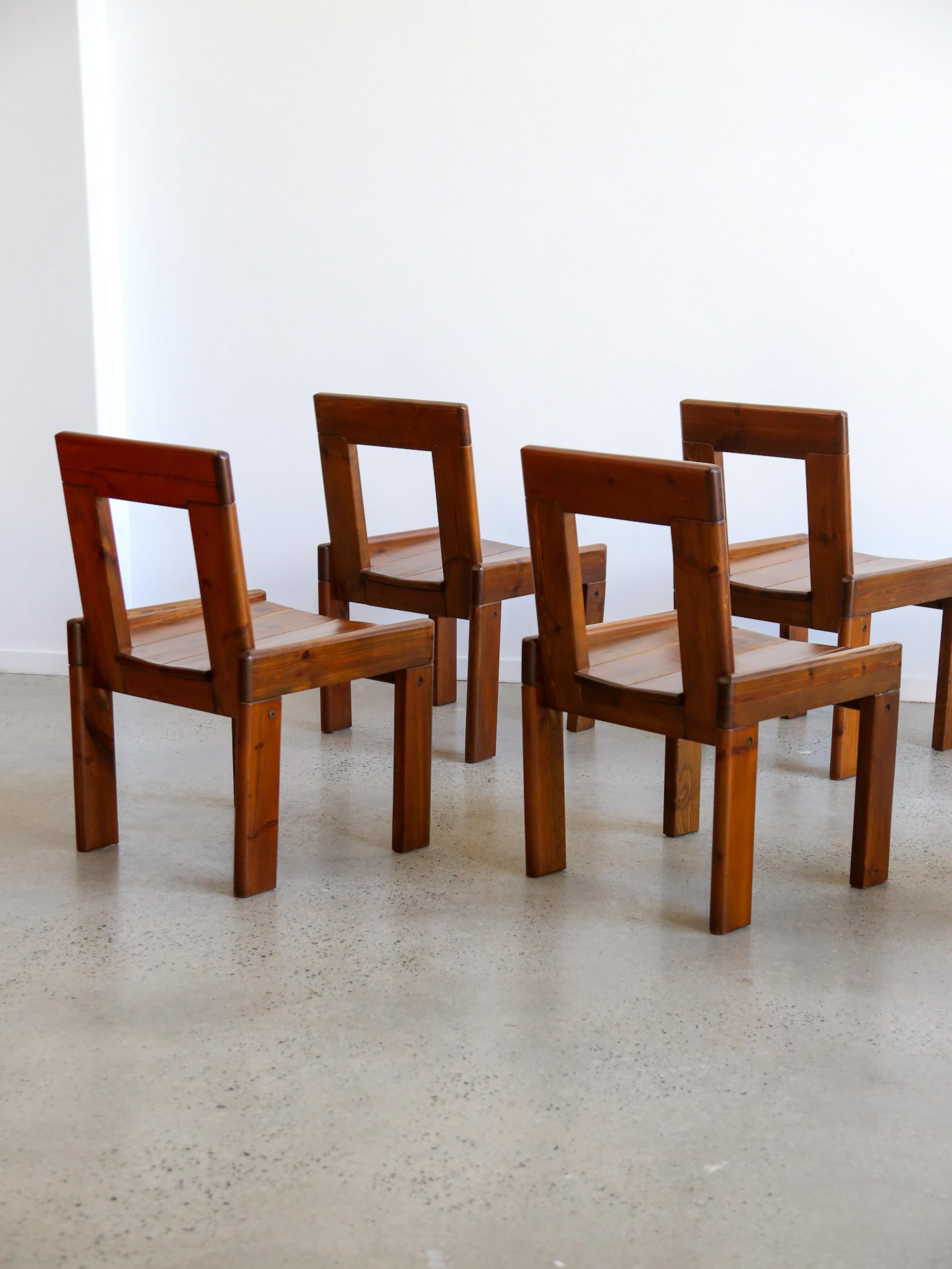 Set of Six Dining Chairs by Silvio Coppola for Fratelli Montina 1970s For Sale 2
