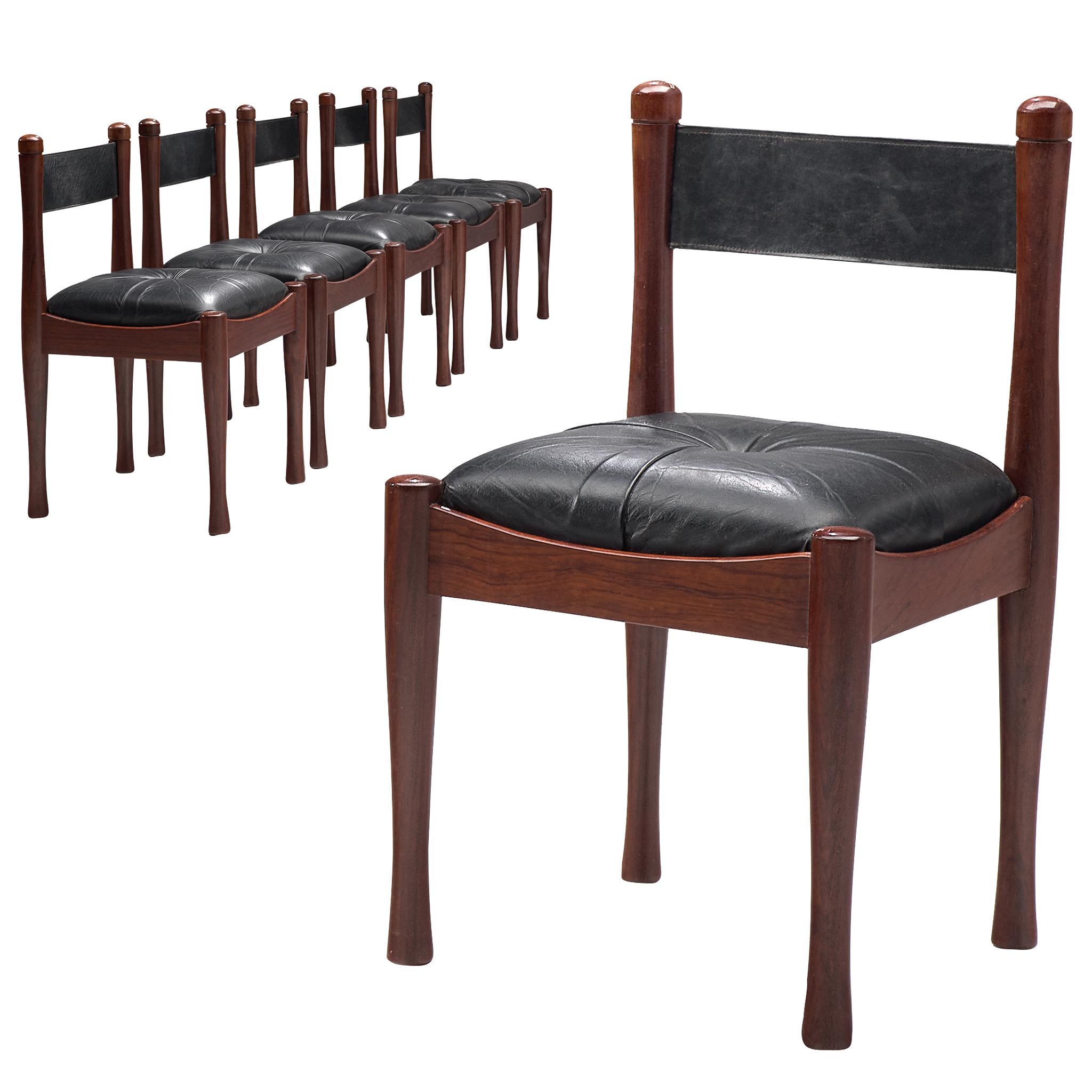Set of Six Dining Chairs by Silvio Coppola