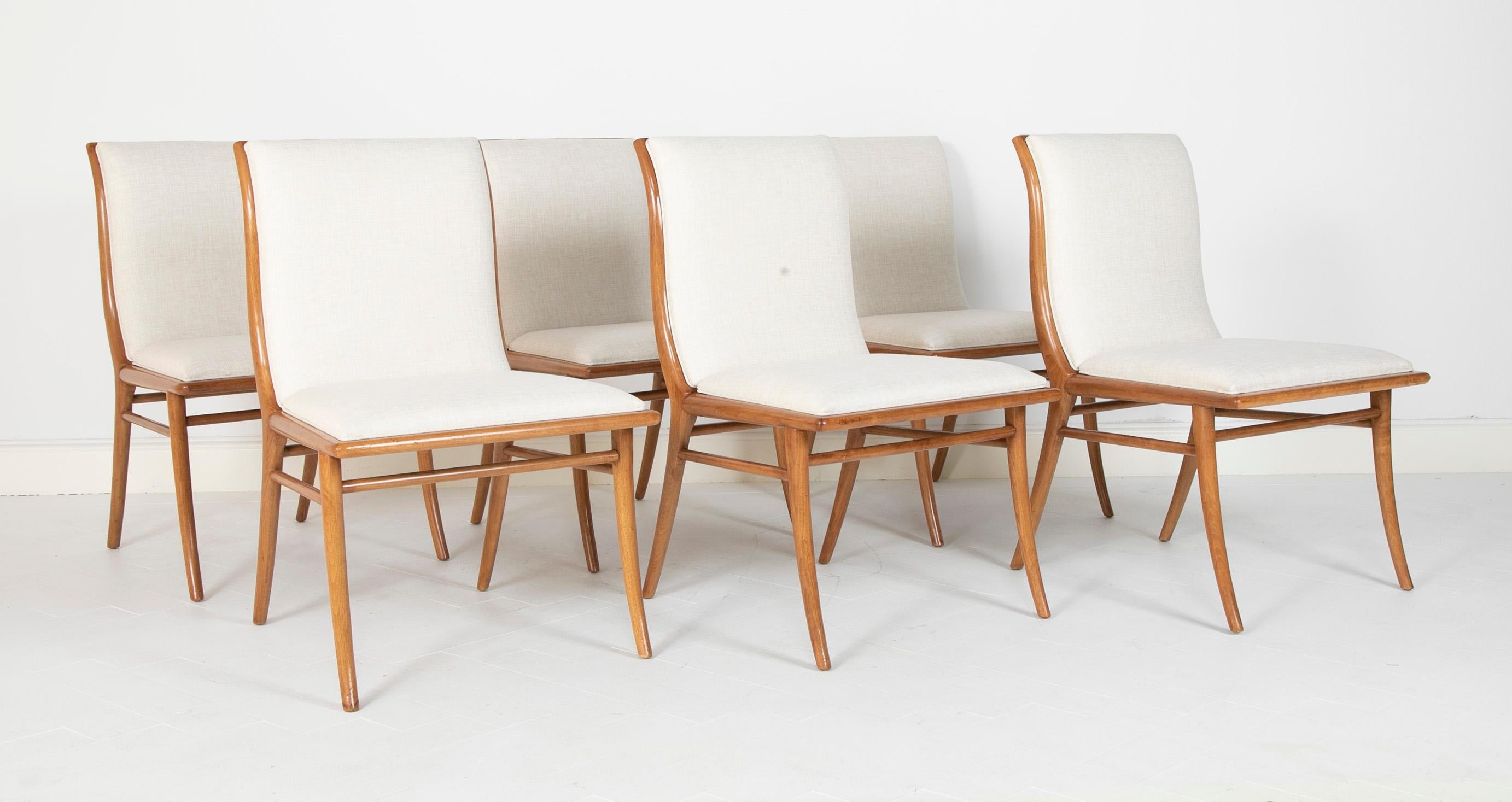 Mid-Century Modern Set of Six Dining Chairs by T.H Robsjohn-Gibbings