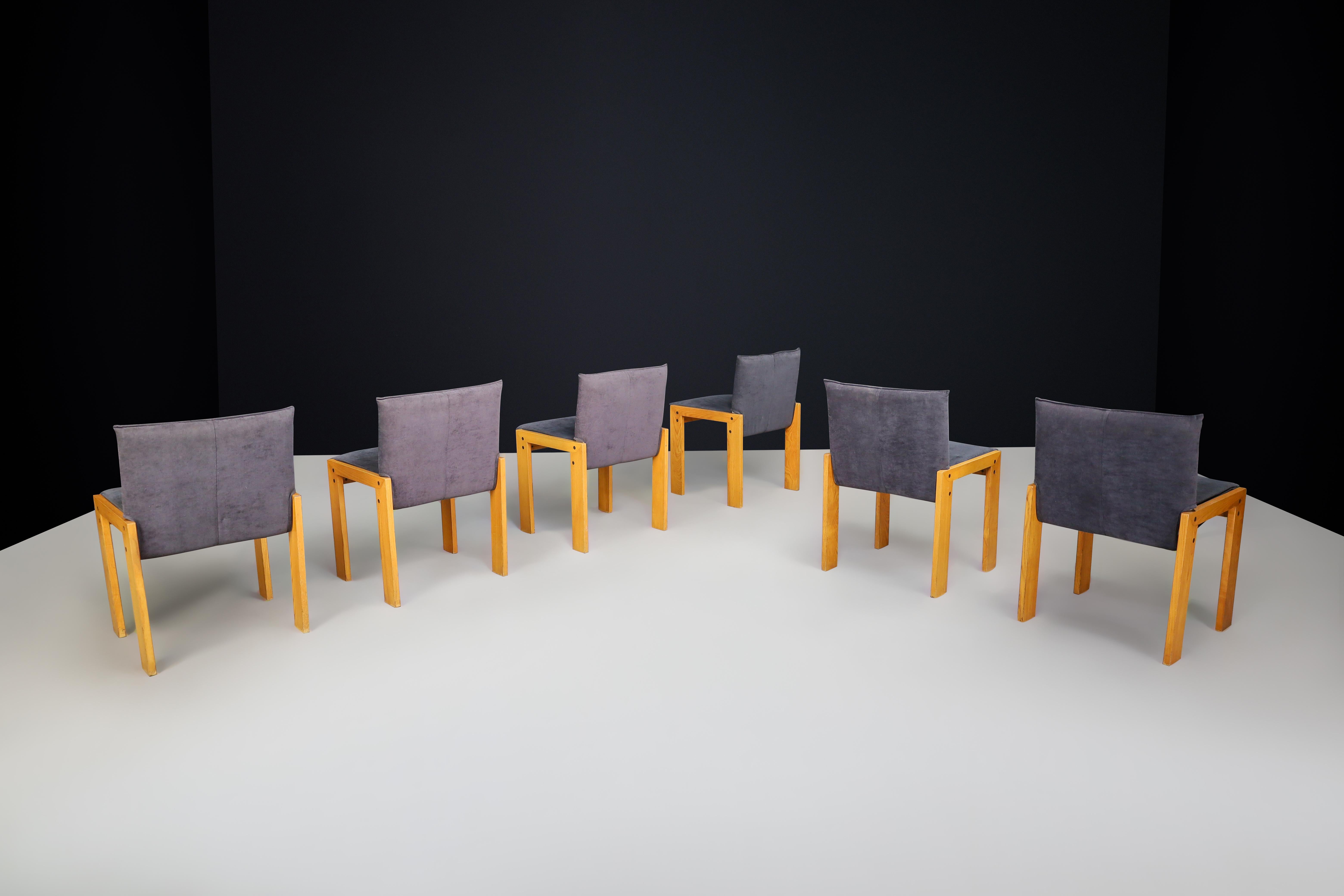 Italian Set of Six Dining Chairs by Tobia Scarpa, Italy, 1970s – Original Upholstery For Sale