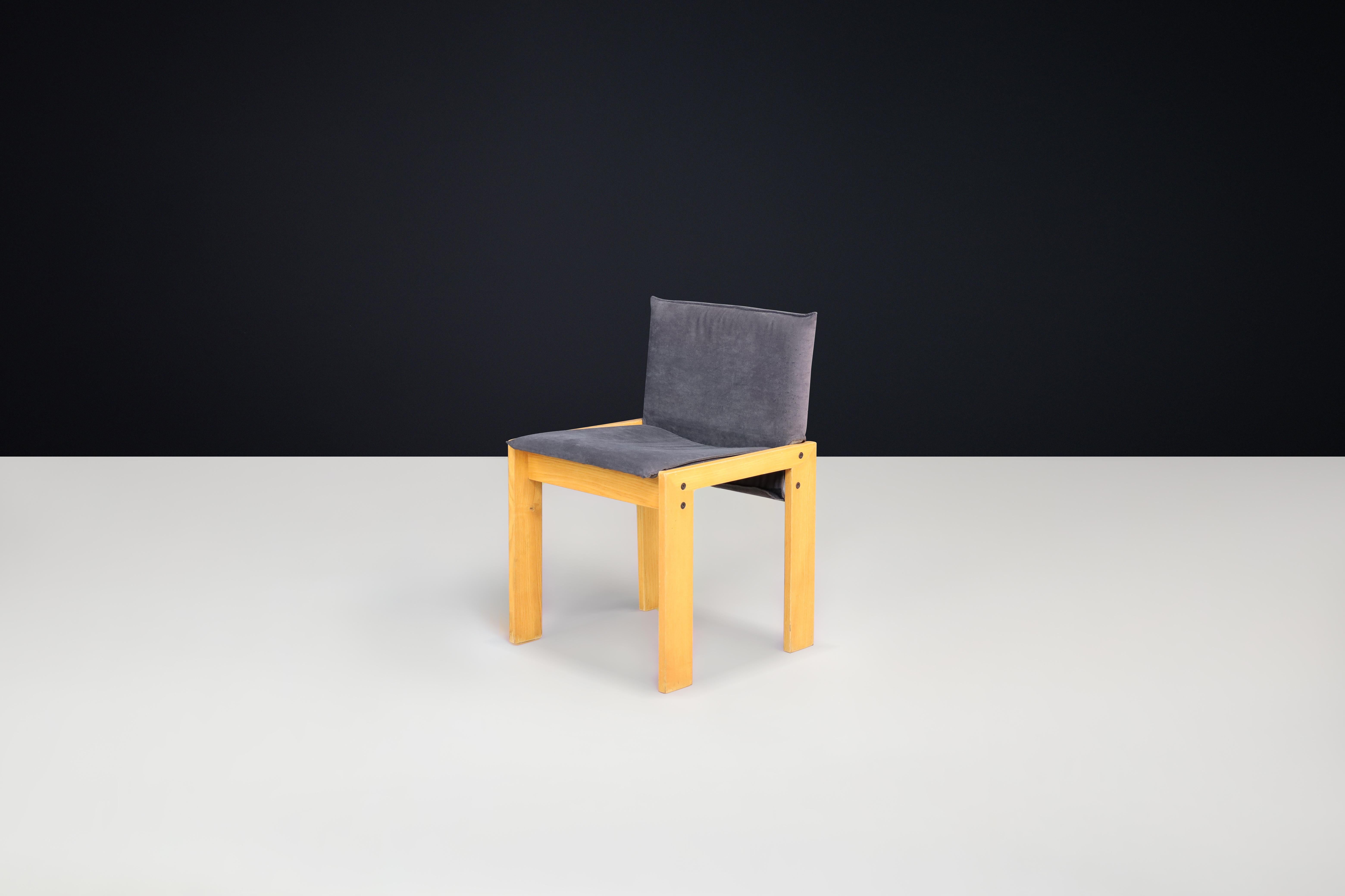 Fabric Set of Six Dining Chairs by Tobia Scarpa, Italy, 1970s – Original Upholstery For Sale