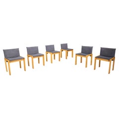 Ensemble de six chaises de salle à manger par Tobia Scarpa, Italie, années 1970 - Tapisserie d'origine