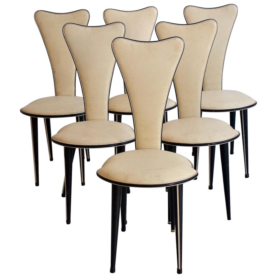 Set of Six Dining Chairs by Umberto Mascagni