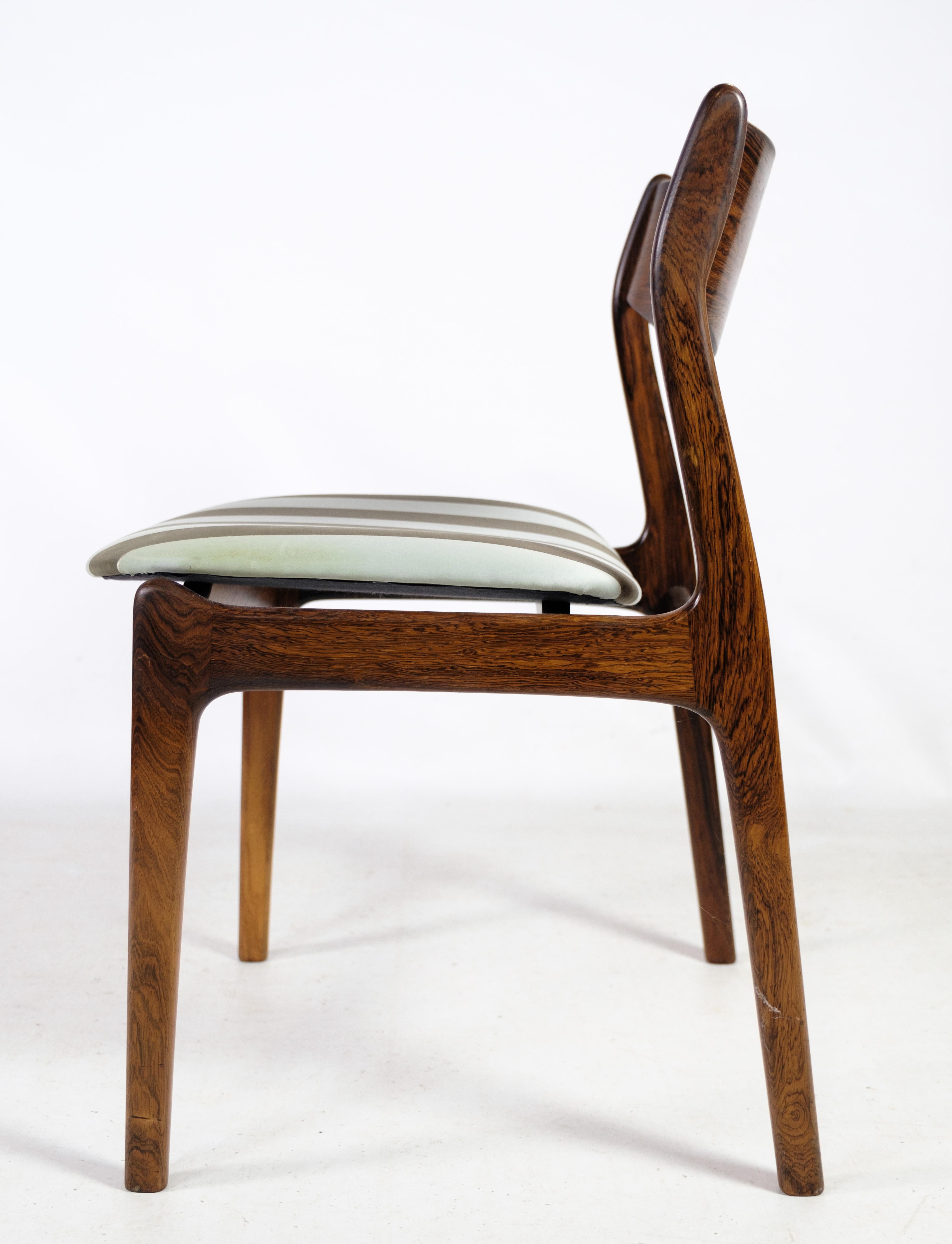Mid-20th Century Set of Six Dining Chairs Made In Rosewood by Farsø Furniture Factory From 1960s