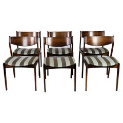 Set of six dining chairs, Danish design, rosewood, Farsø furniture factory, 1960