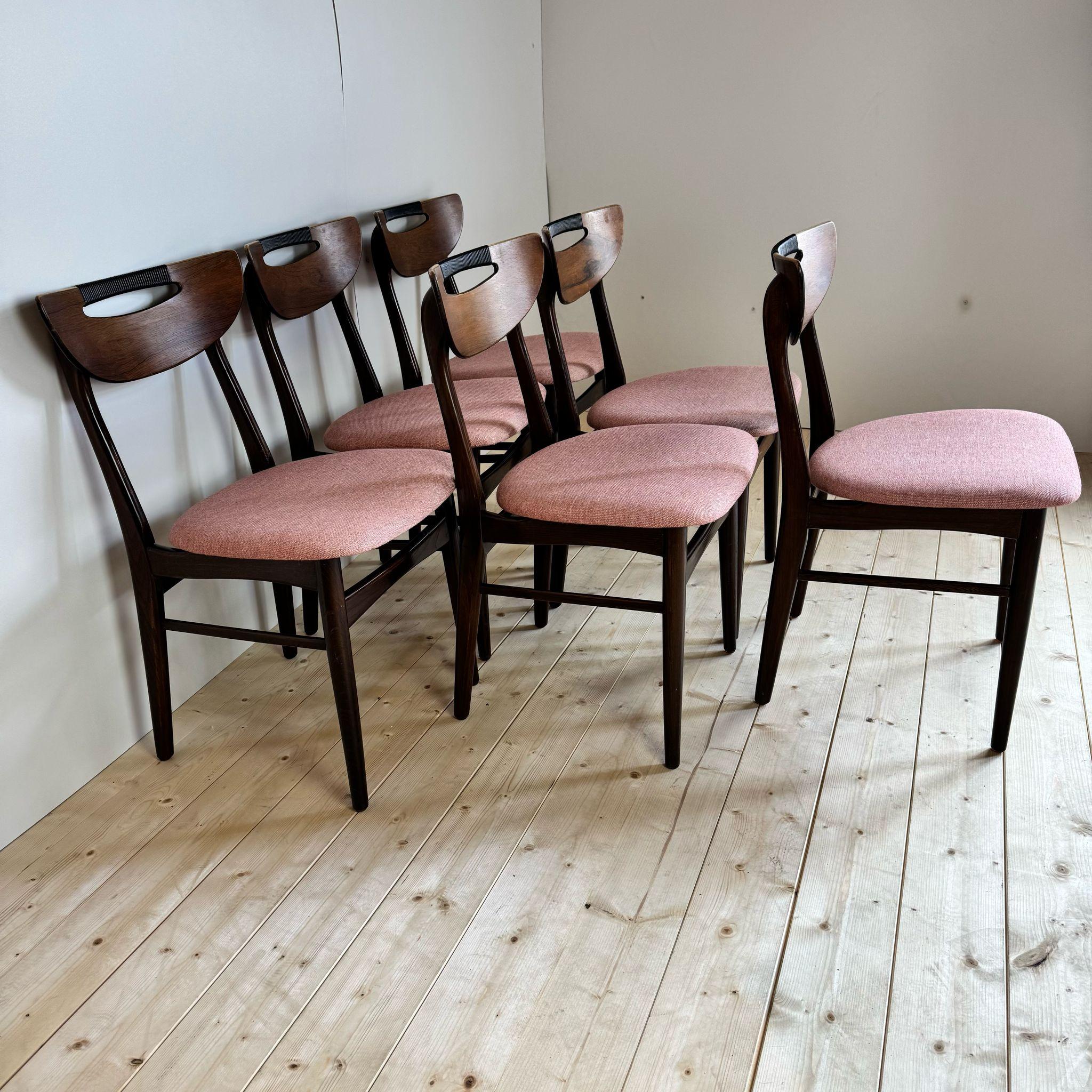 Ensemble de six chaises de salle à manger, Danemark 1960 Bon état - En vente à Torino, IT