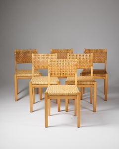 Set of Six Dining Chairs Designed by Aino Aalto, Finland, 1950s