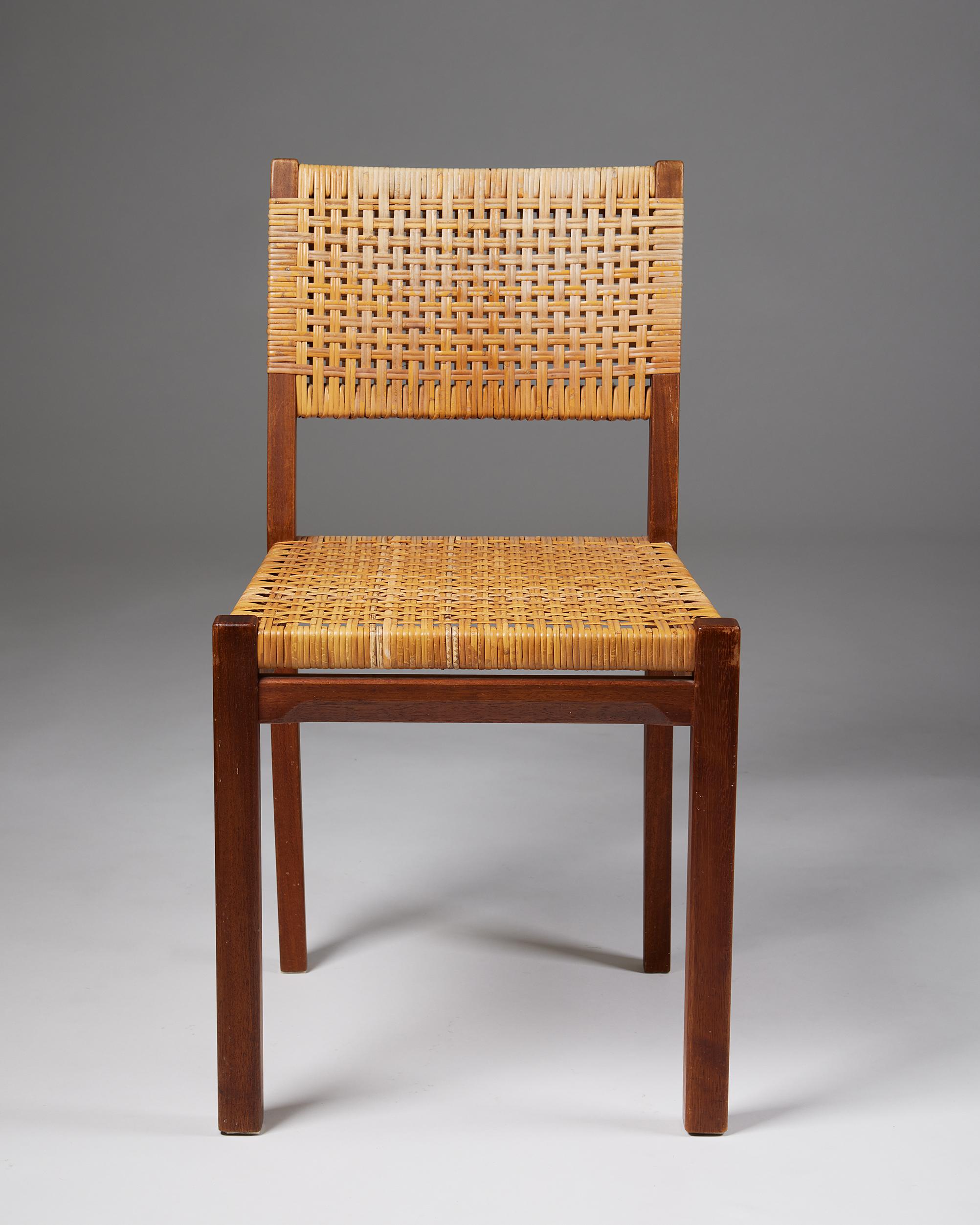 20th Century Set of Six Dining Chairs Designed by Aino Aalto, Finland, 1950s