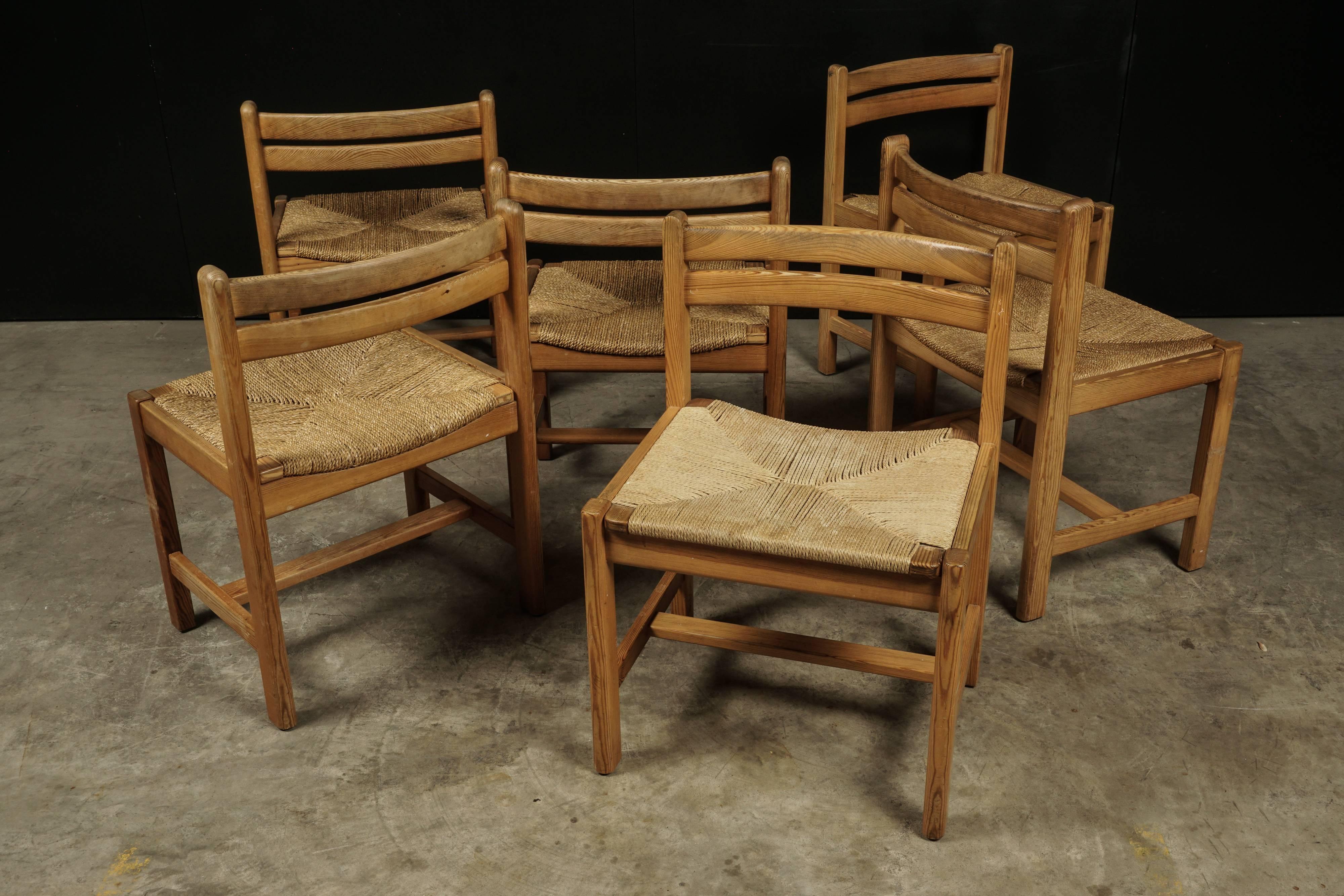 Late 20th Century Set of Six Dining Chairs Designed by Børge Mogensen, Denmark, circa 1970