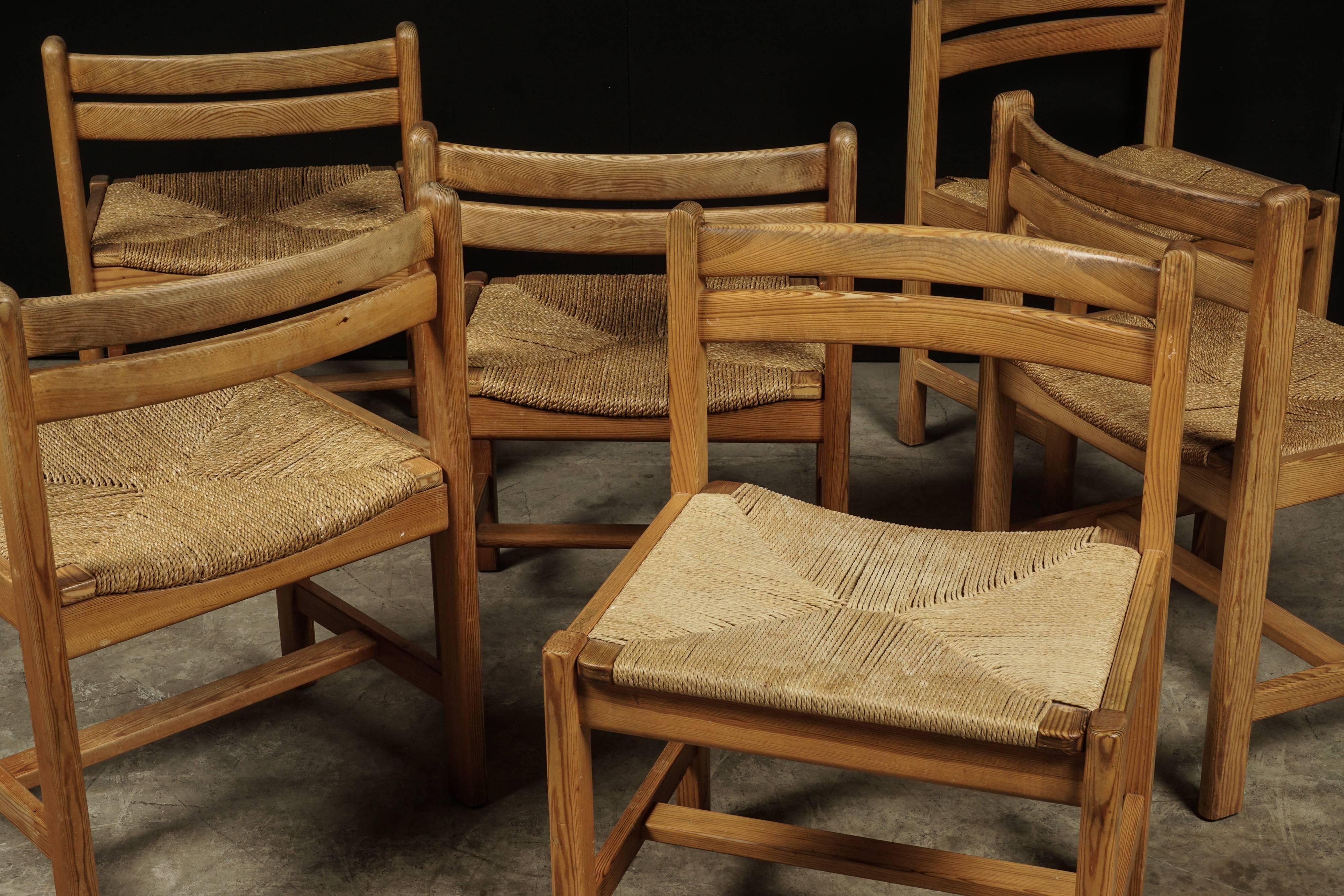 Set of Six Dining Chairs Designed by Børge Mogensen, Denmark, circa 1970 1
