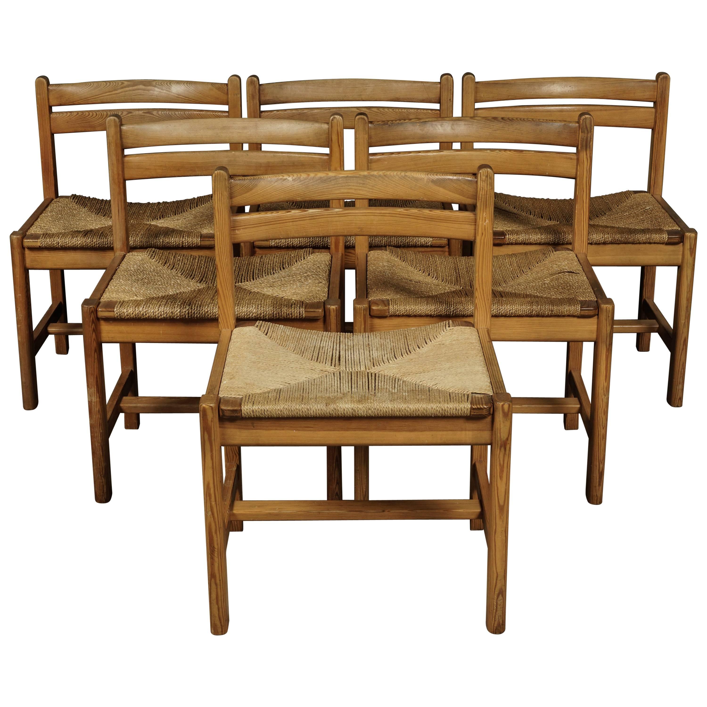 Set of Six Dining Chairs Designed by Børge Mogensen, Denmark, circa 1970