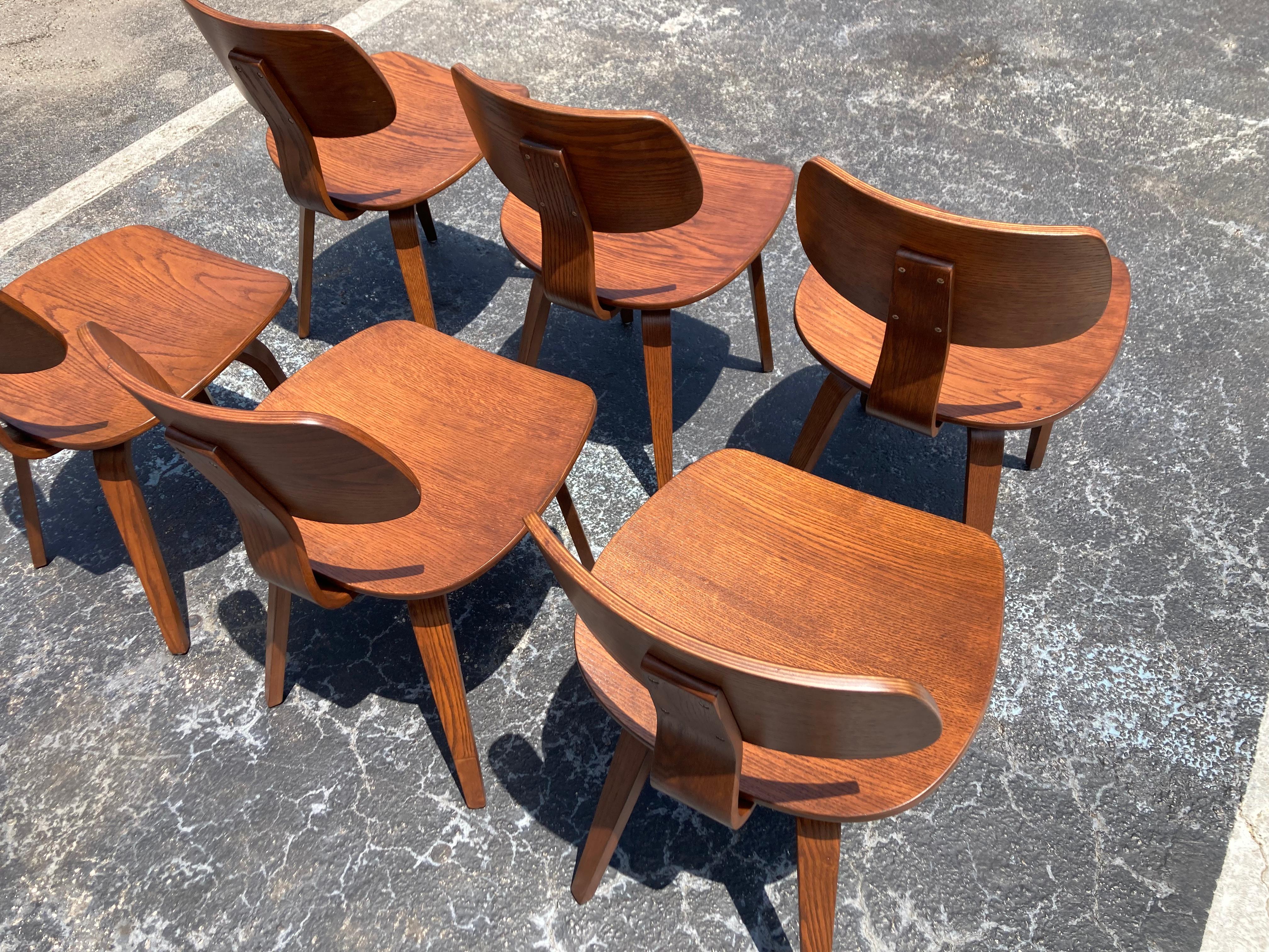 Set of Six Dining Chairs Designed by Bruno Weil for Thonet, Bentwood For Sale 7