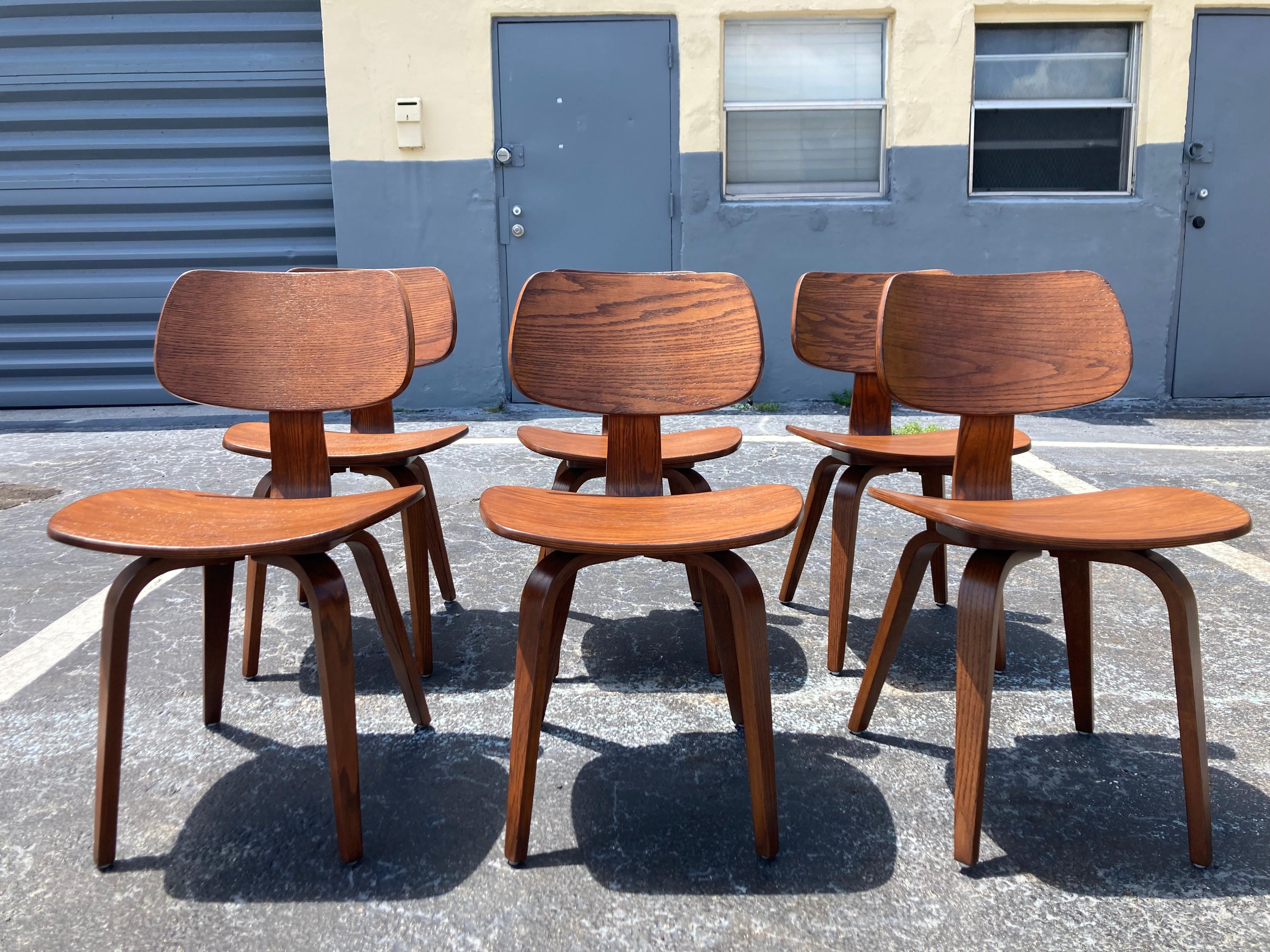 American Set of Six Dining Chairs Designed by Bruno Weil for Thonet, Bentwood For Sale
