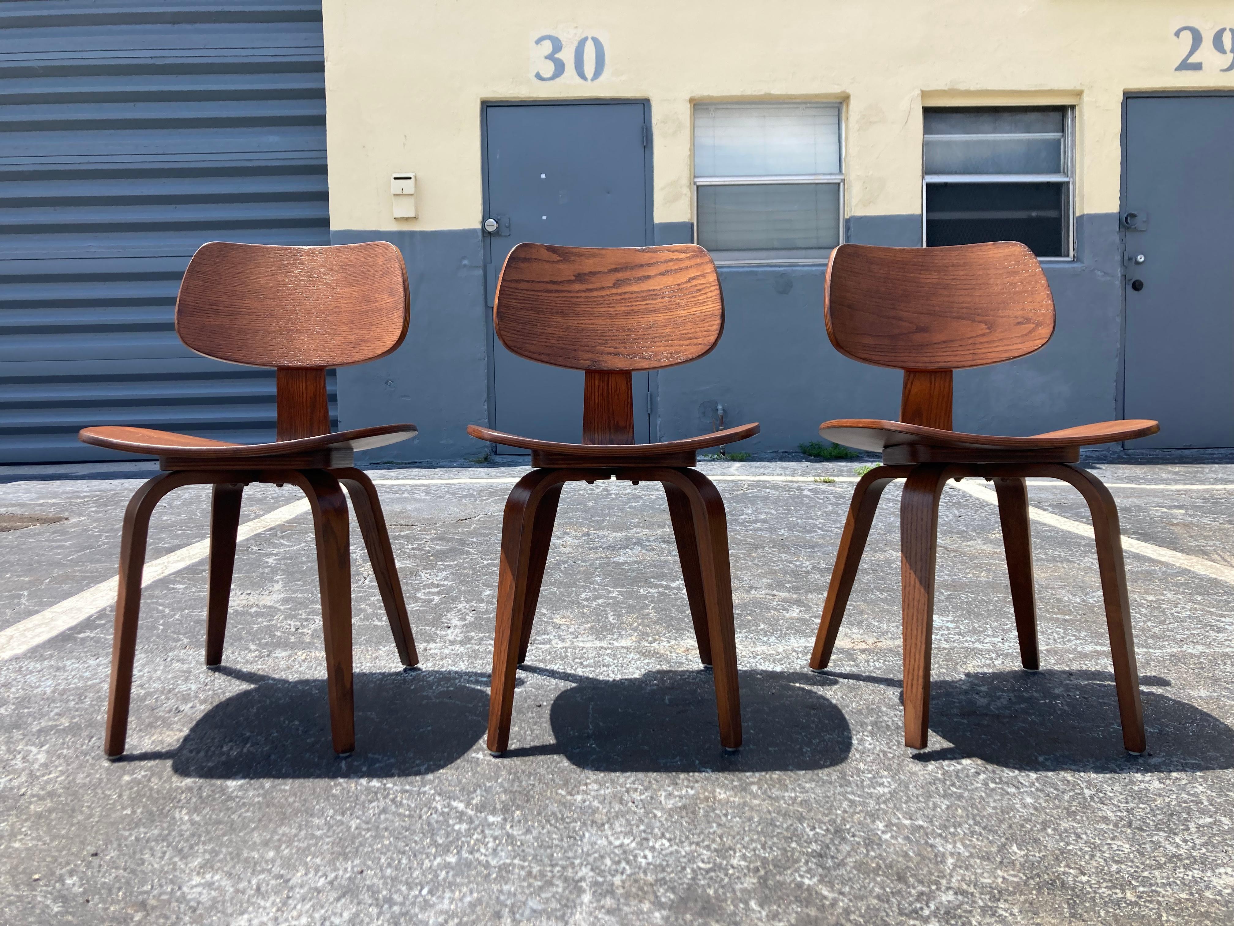American Set of Six Dining Chairs Designed by Bruno Weil for Thonet, Bentwood For Sale