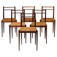 Ensemble de six chaises de salle à manger conçu par Jörgen Clausen:: Danemark:: années 1950