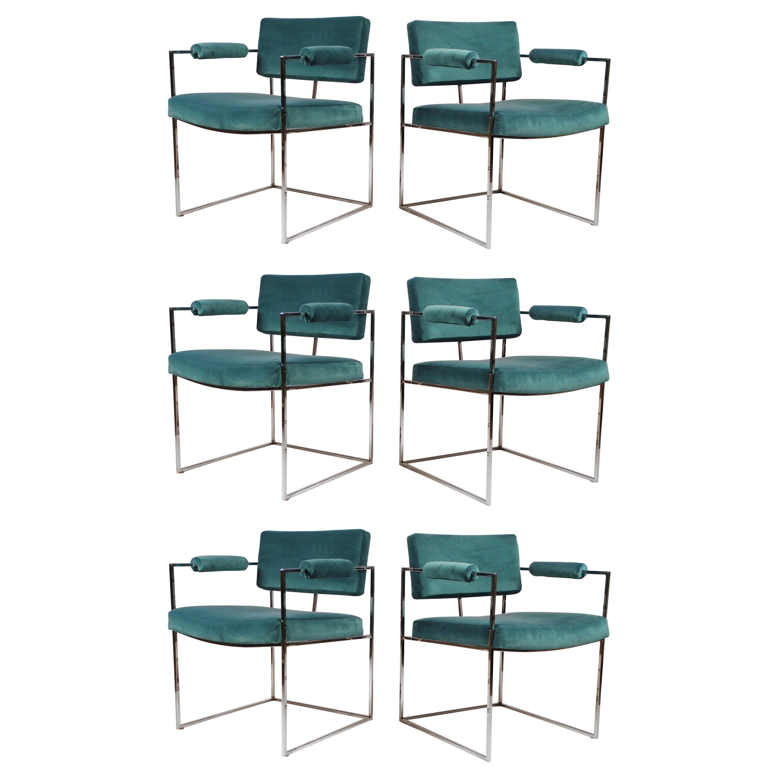 Set of Six Dining Chairs Designed by Milo Baughman