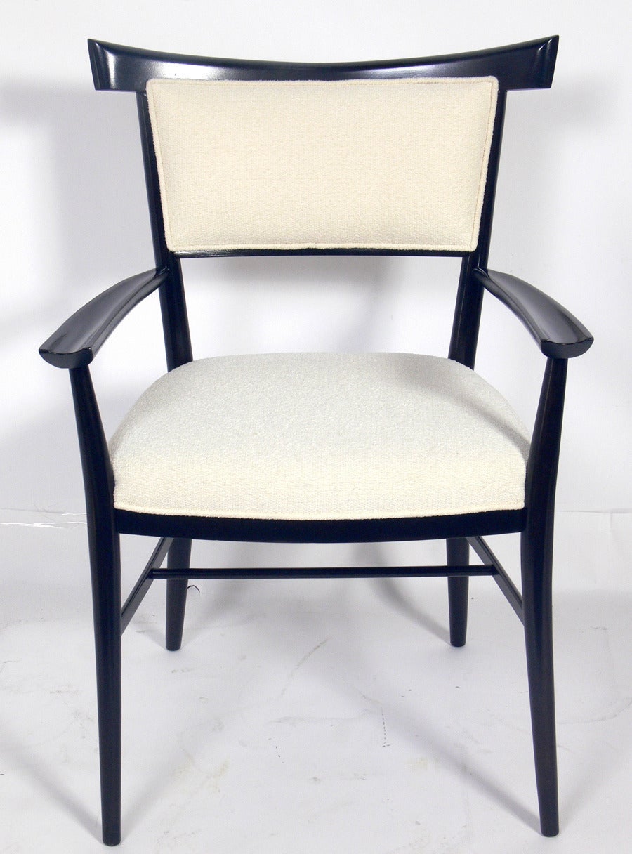 Upholstery Set of Six Dining Chairs Designed by Paul McCobb For Sale