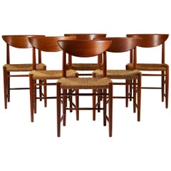 Set of Six Dining Chairs Designed by Peter Hvidt and Orla Möllgaard Nielsen