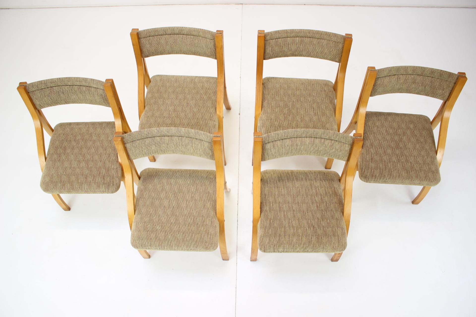 Set of Six Dining Chairs Designed Ludvík Volák, 1960's In Good Condition In Praha, CZ