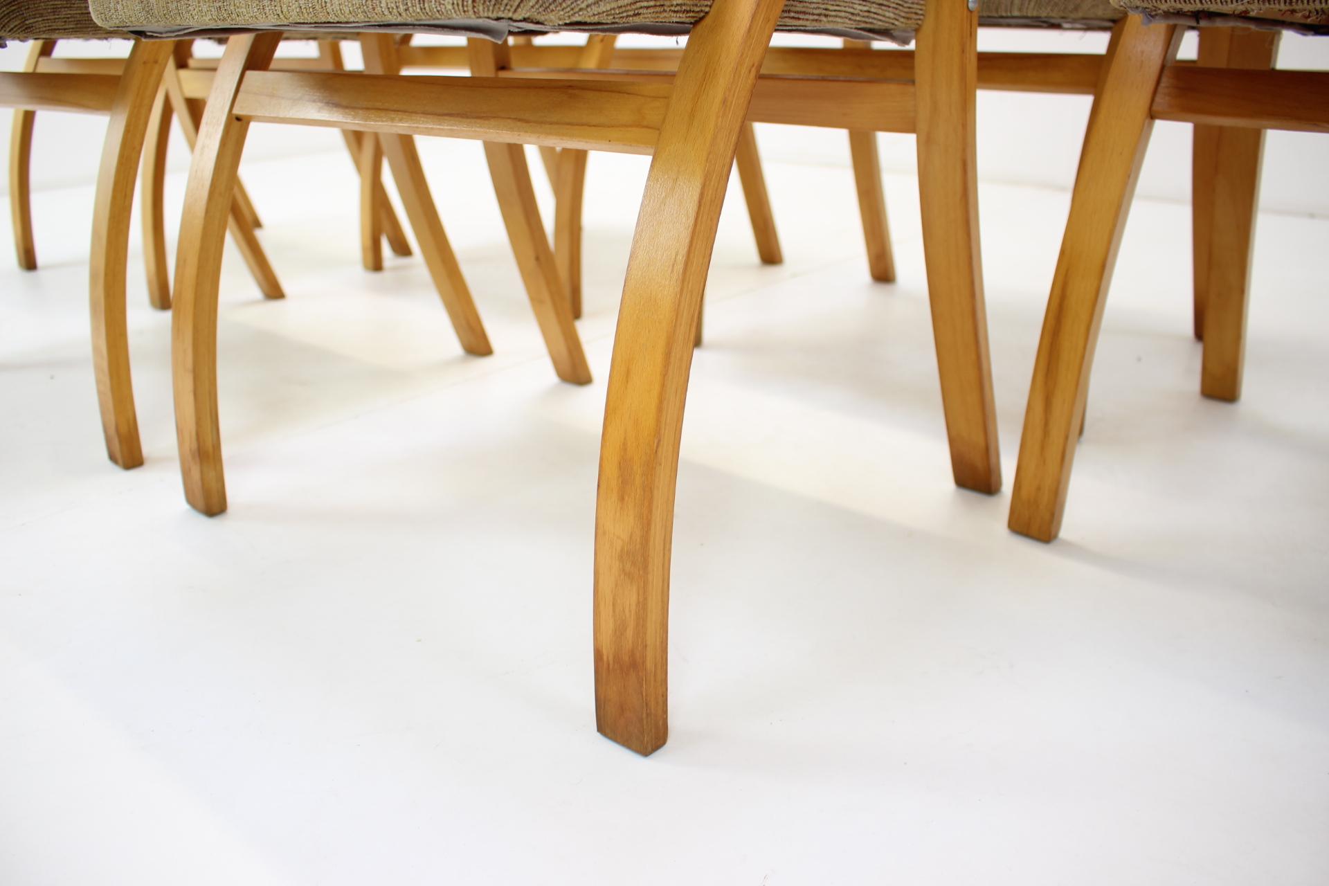 Mid-20th Century Set of Six Dining Chairs Designed Ludvík Volák, 1960's