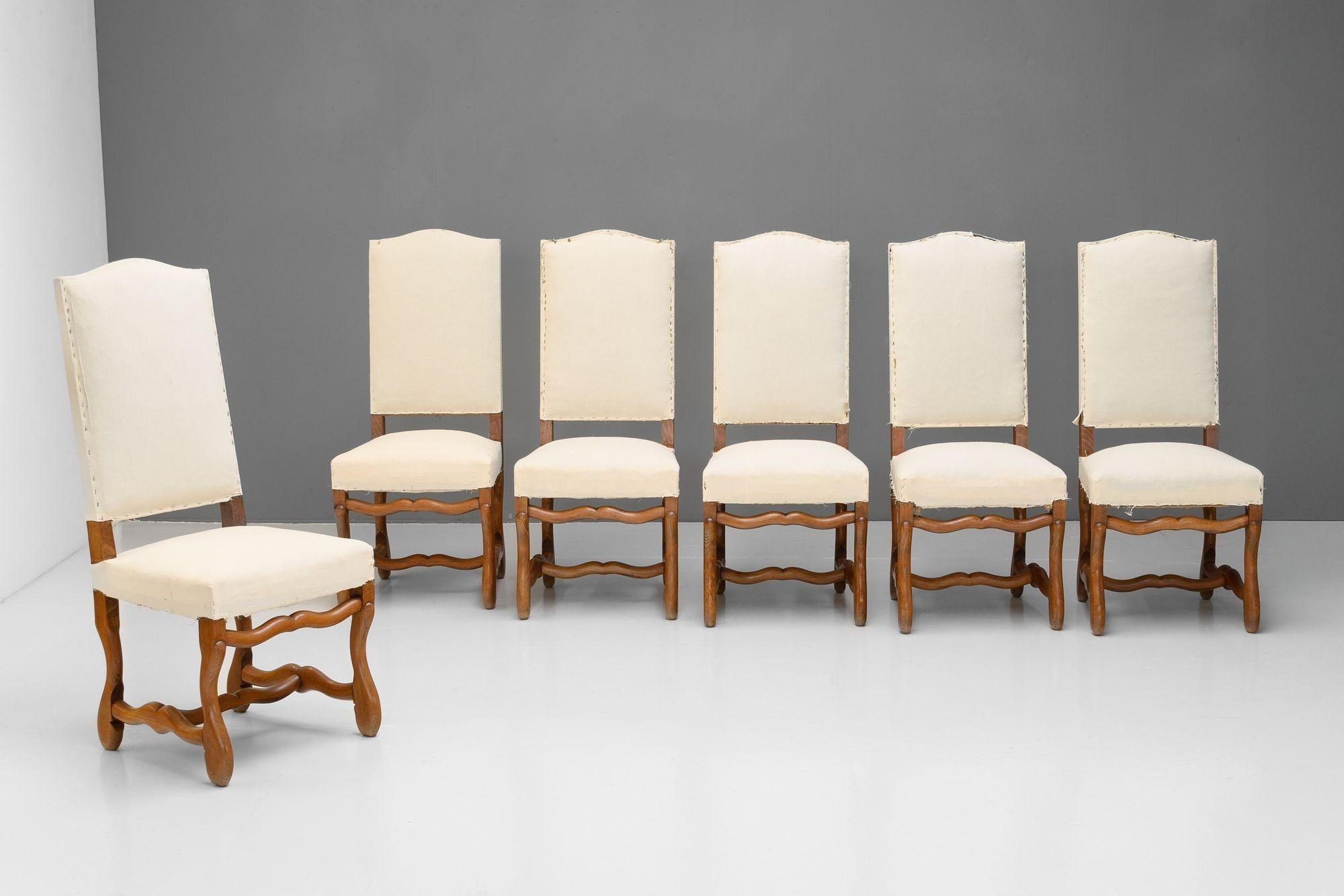 Mid-20th Century Set of Six Dining Chairs For Sale