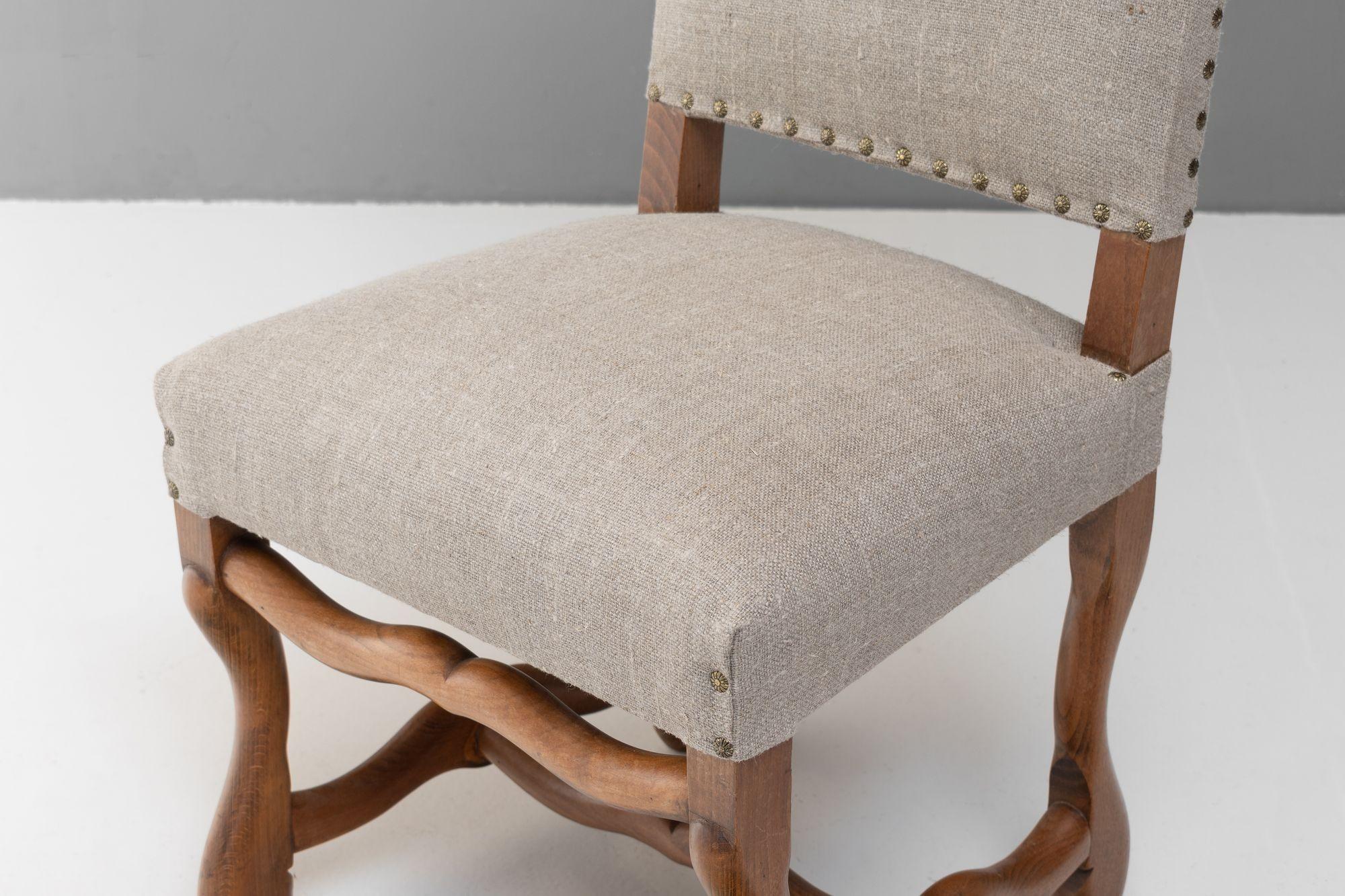 Quercia Set di sei sedie da pranzo in vendita