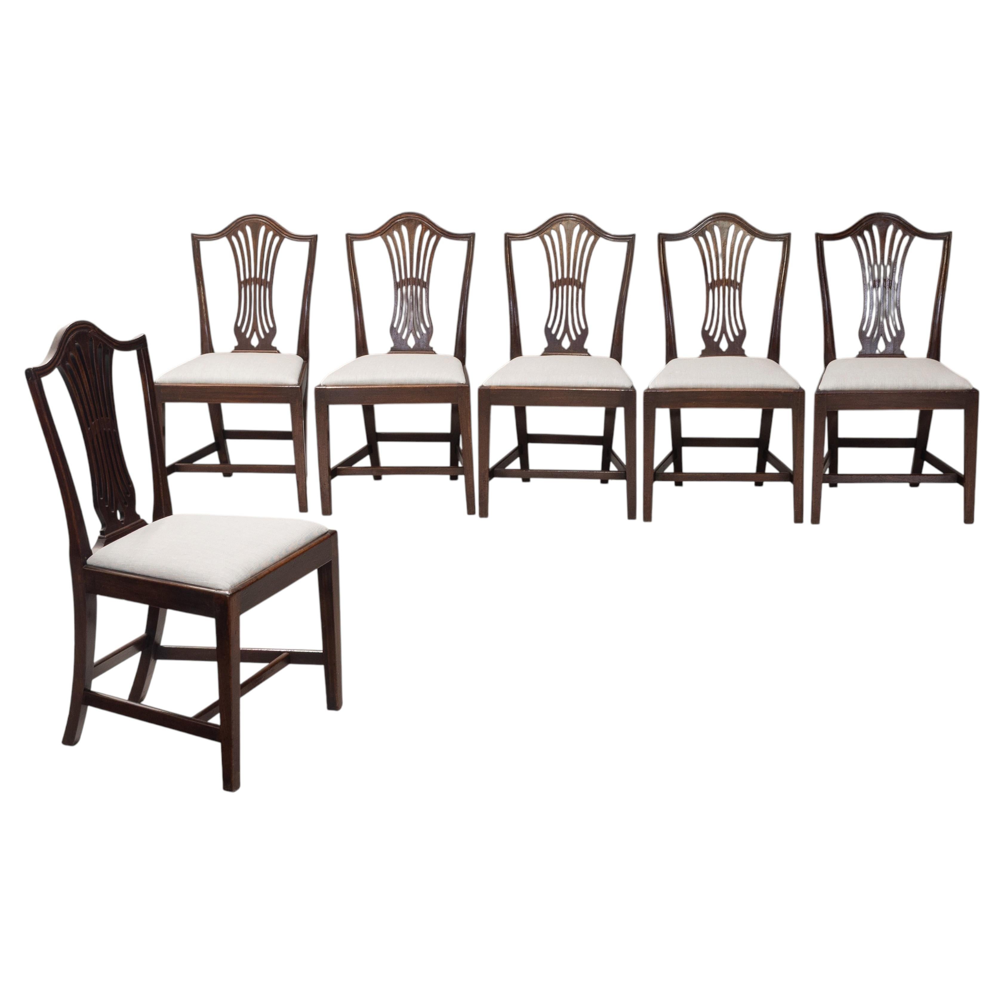 Juego de seis sillas de comedor
